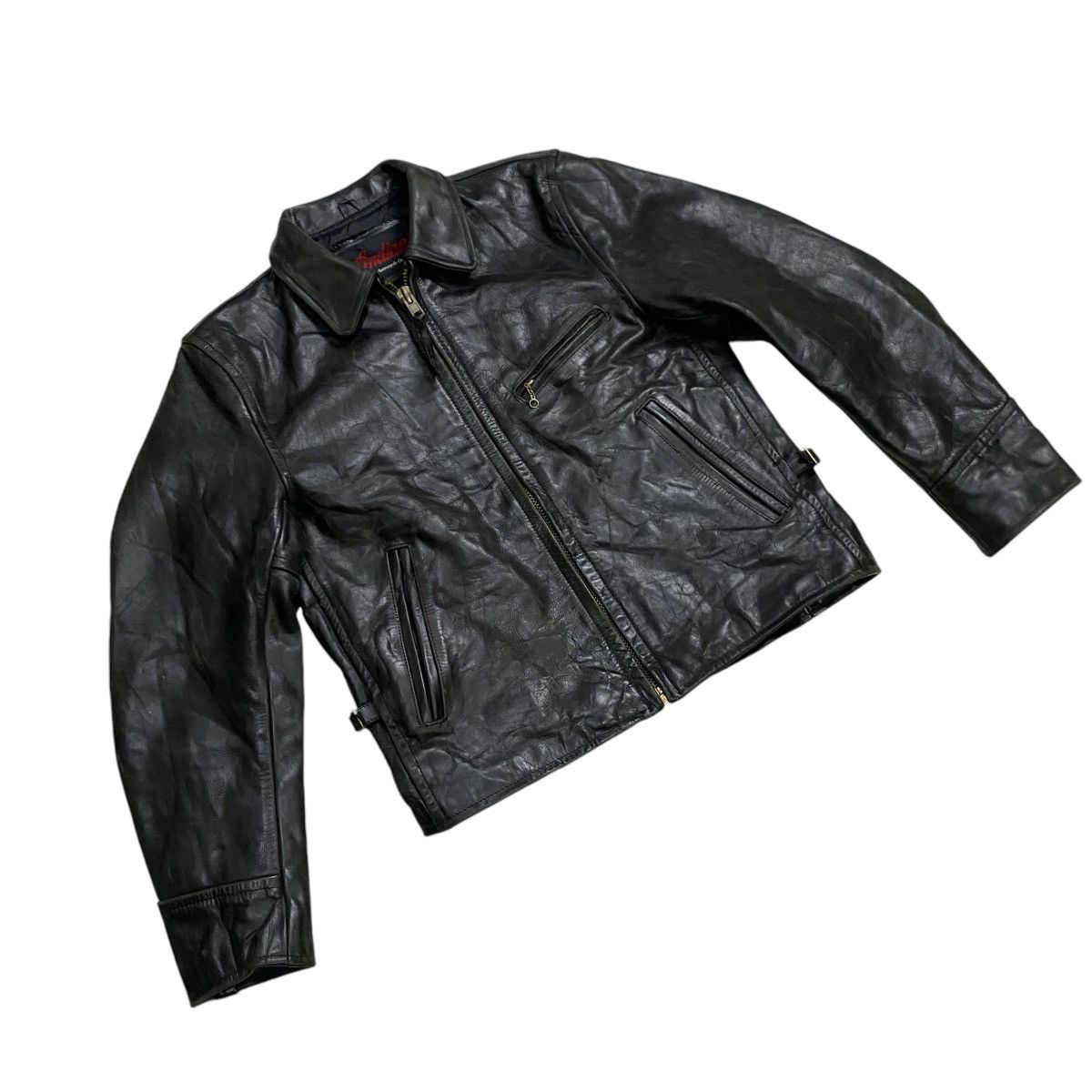 Genuine Leather Vintage Patina Indian Motocycle Inc leather jacket Size US M / EU 48-50 / 2 - 6 Thumbnail