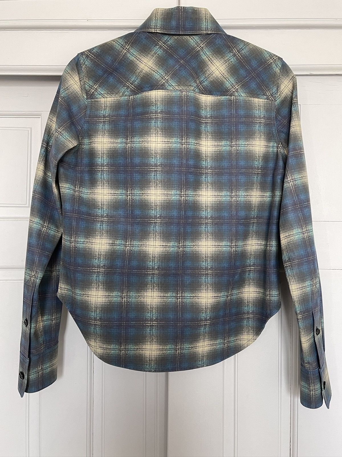 Bottega Veneta Runway Flannel Printed Leather Shirt BNWT Size XS / US 0-2 / IT 36-38 - 3 Thumbnail