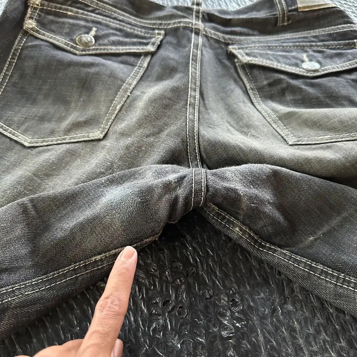 Denime DENIM LAB JEANS RIPPED JAPANESE RARE DENIM VINTAGE PANTS Size US 33 - 17 Thumbnail