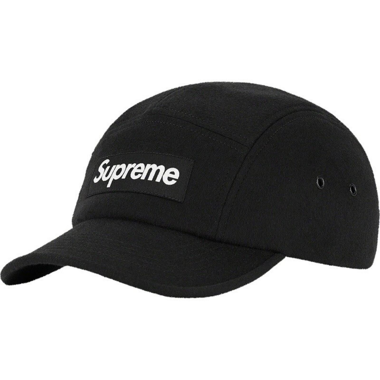 Supreme Supreme Harris tweed wool camp cap black | Grailed