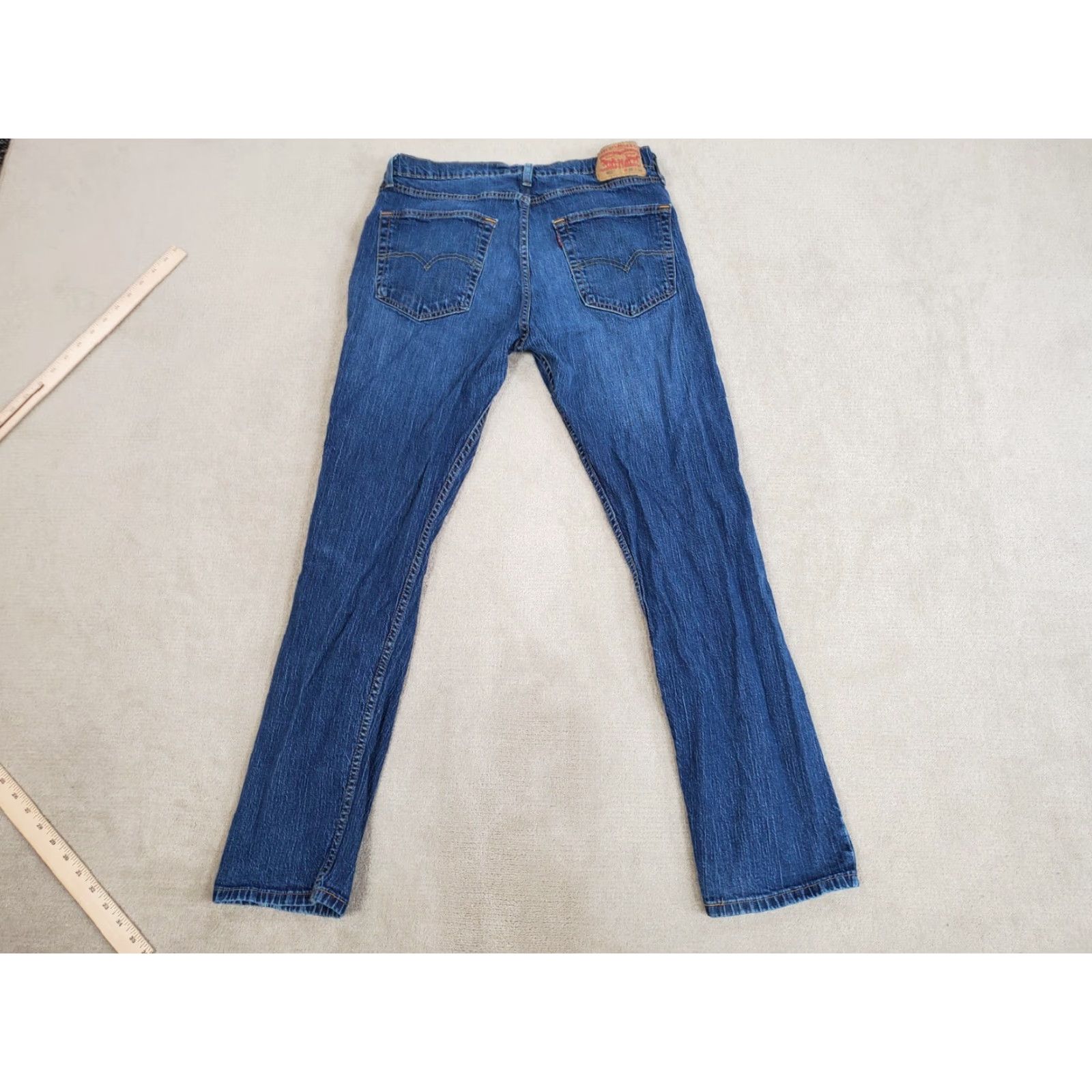 Levi's Levi's 502 Jeans Mens Regular 33x31 Blue Denim Tapered Straight Leg Dark Wash Logo Pockets Modern Fit - 31 Inseam - Size 33 - Cotton Size US 33 - 7 Thumbnail