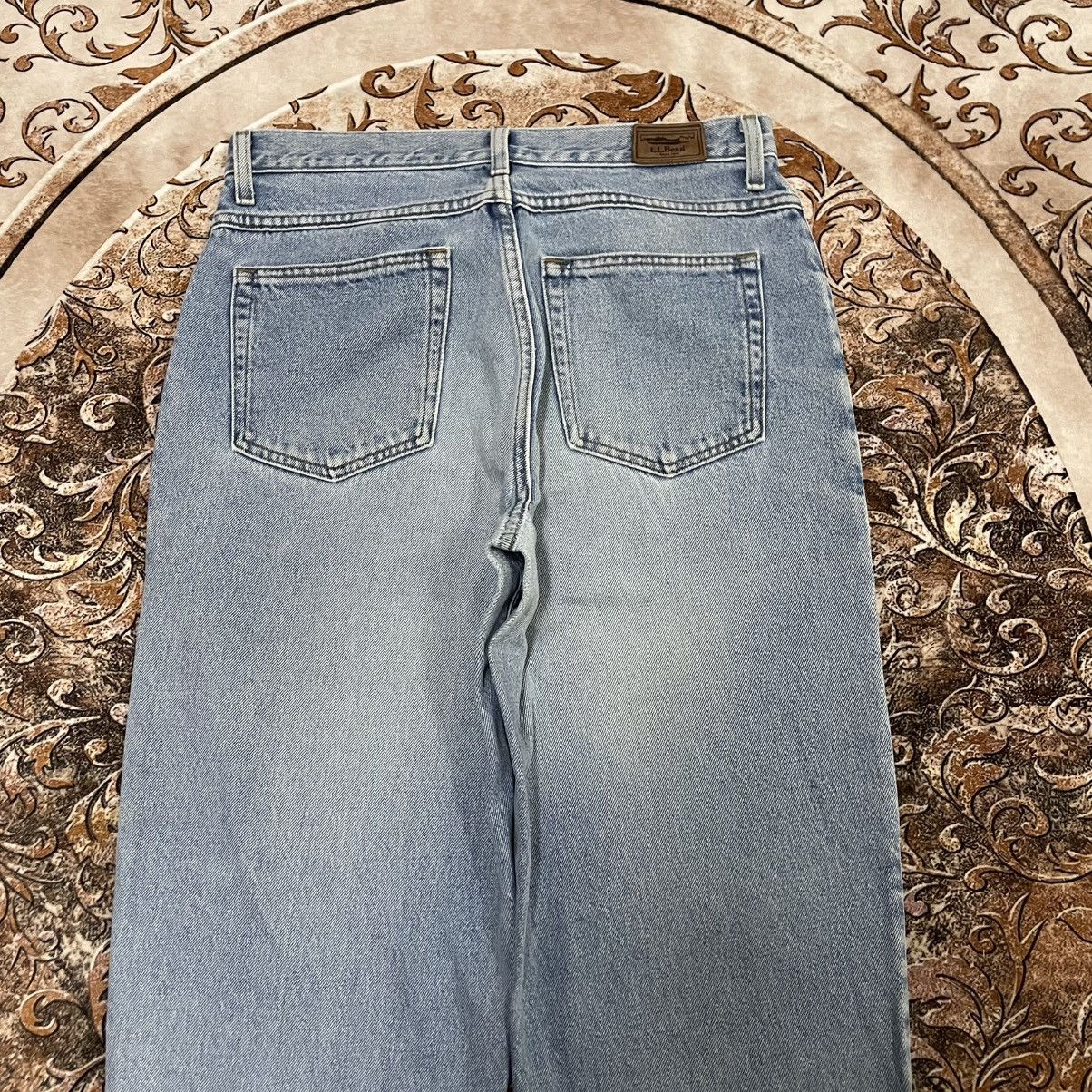 L.L. Bean 🔥Vintage LL Bean Stoned Washed Relaxed Distress Denim Jeans Size US 32 / EU 48 - 5 Thumbnail
