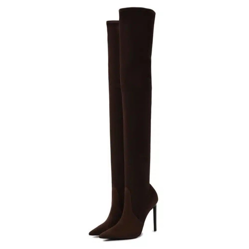 Tom Ford o1loc1c1124 W2282T Hi Heel Overknee Boots in Dark Brown Size US 7 / IT 37 - 4 Thumbnail