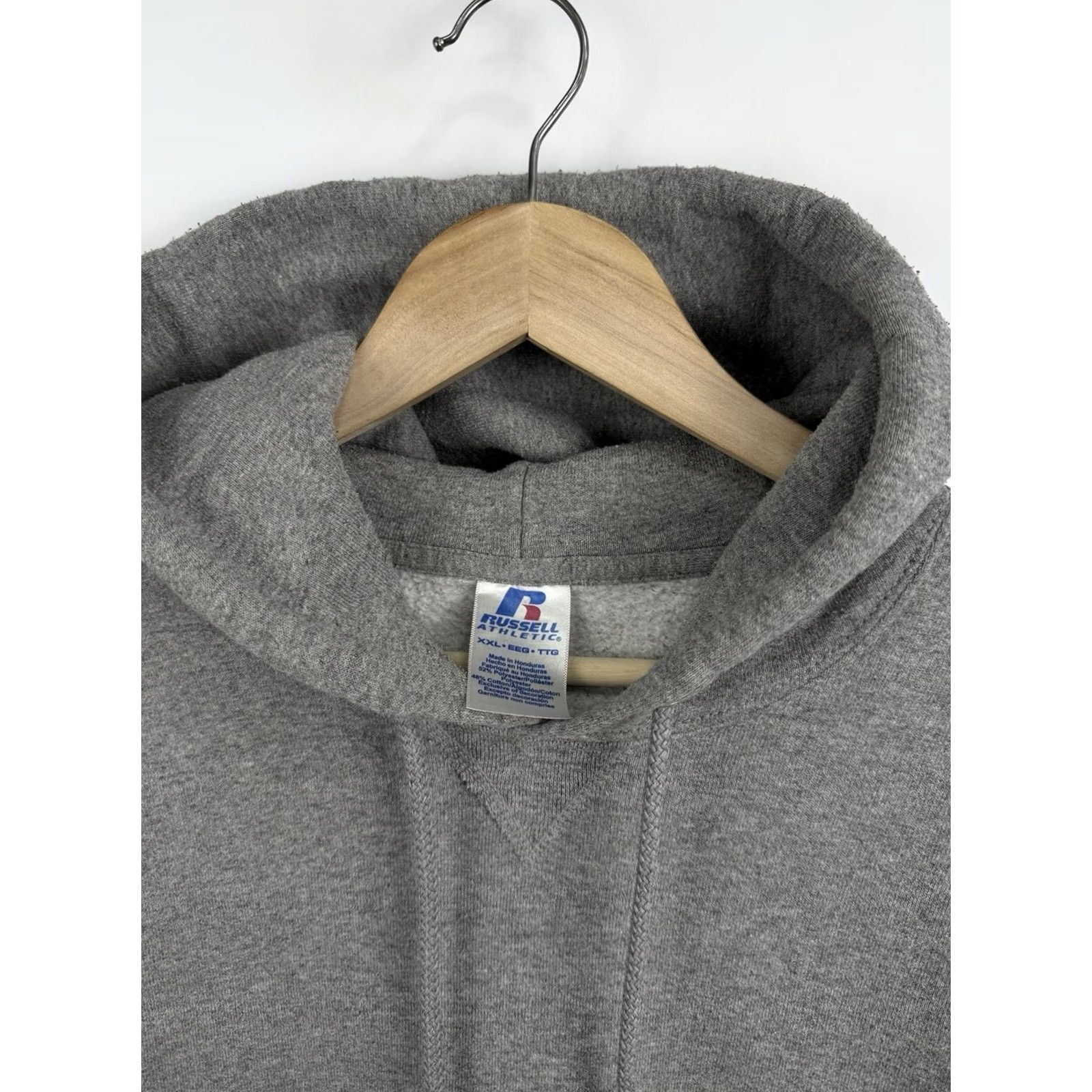 Russell Athletic VINTAGE 90s Russell Athletic Hoodie Gray Mens 2XL Pullover Pullover Gray Russell Athletic 90s Mens Hoodie XXL Size US XXL / EU 58 / 5 - 4 Thumbnail