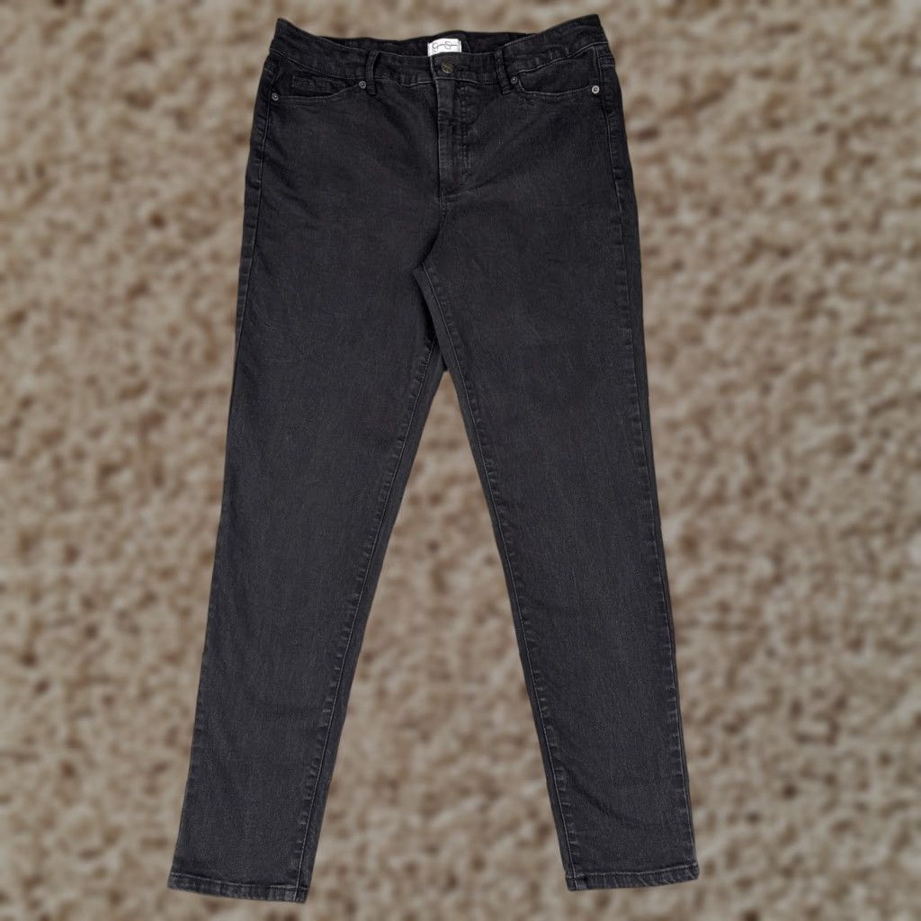 Jessica Simpson Jessica Simpson Jeans Womens 12 Black Skinny Stretch Denim Mid Rise 31x28 Size 34" / US 12 / IT 48 - 1 Thumbnail