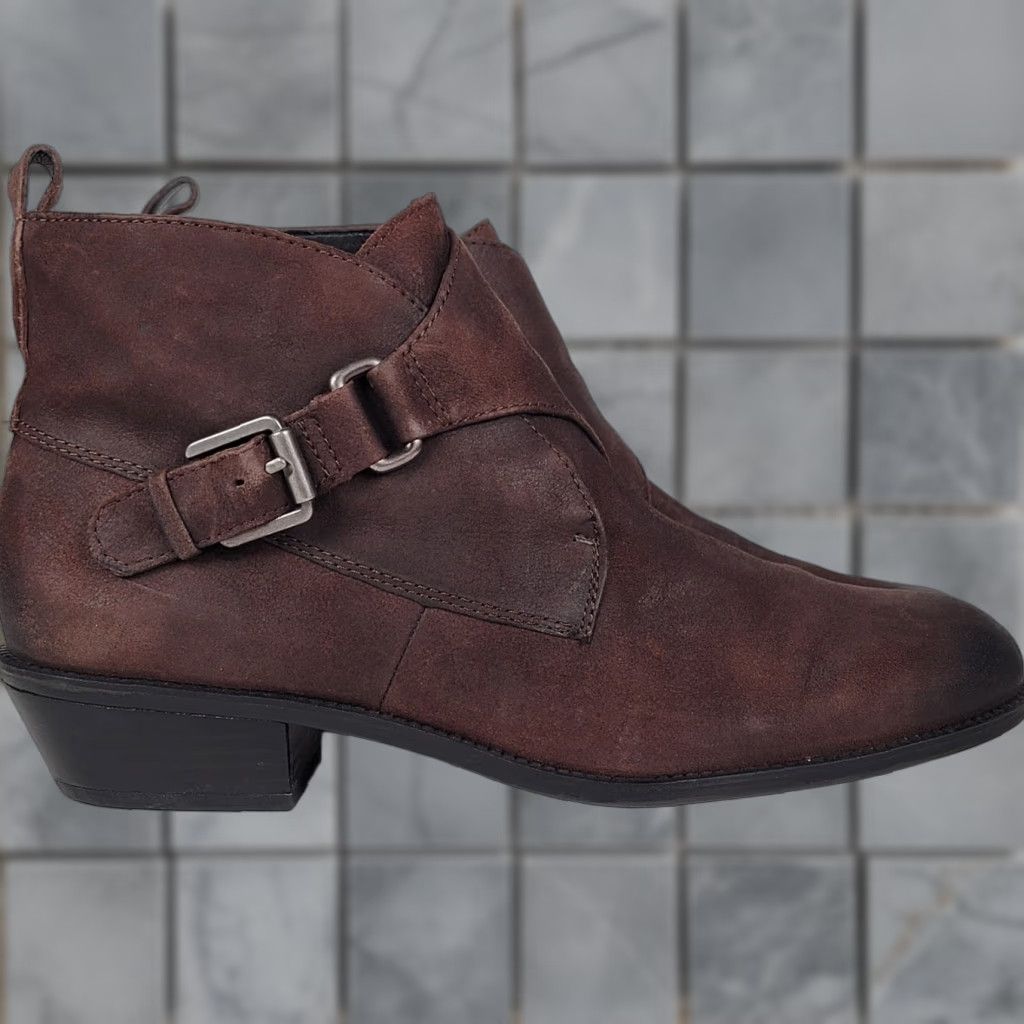 Franco Sarto Franco Sarto Royce Leather Ankle Boots Women's Dark Brown 9 M Size US 7 / IT 37 - 1 Thumbnail