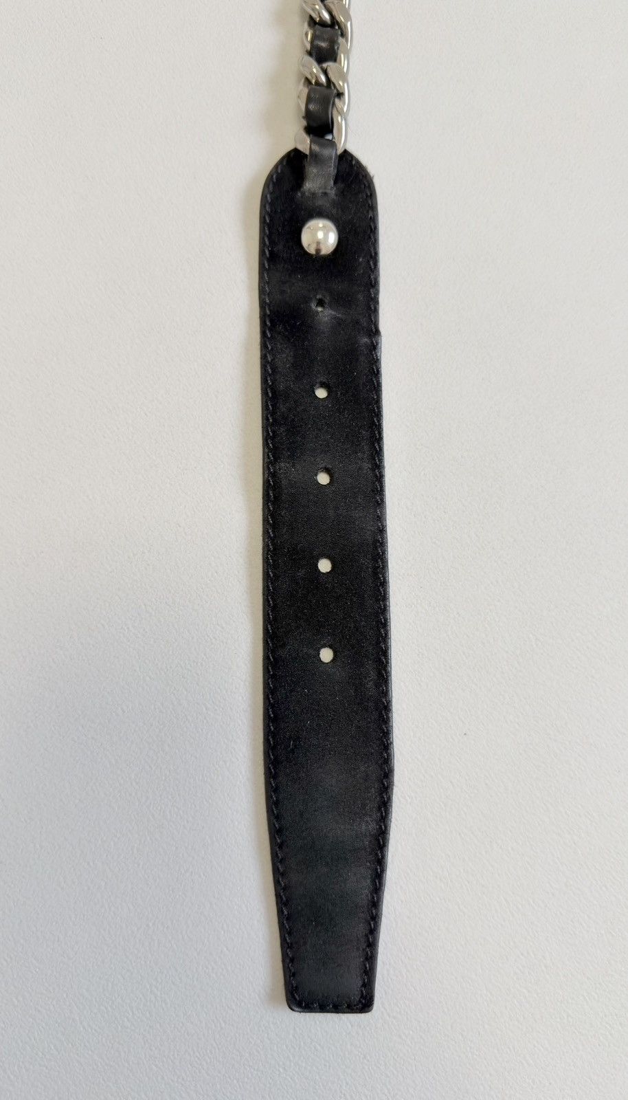 Miu Miu Early 2000s Black Suede Metal Chain Belt Size ONE SIZE - 15 Thumbnail