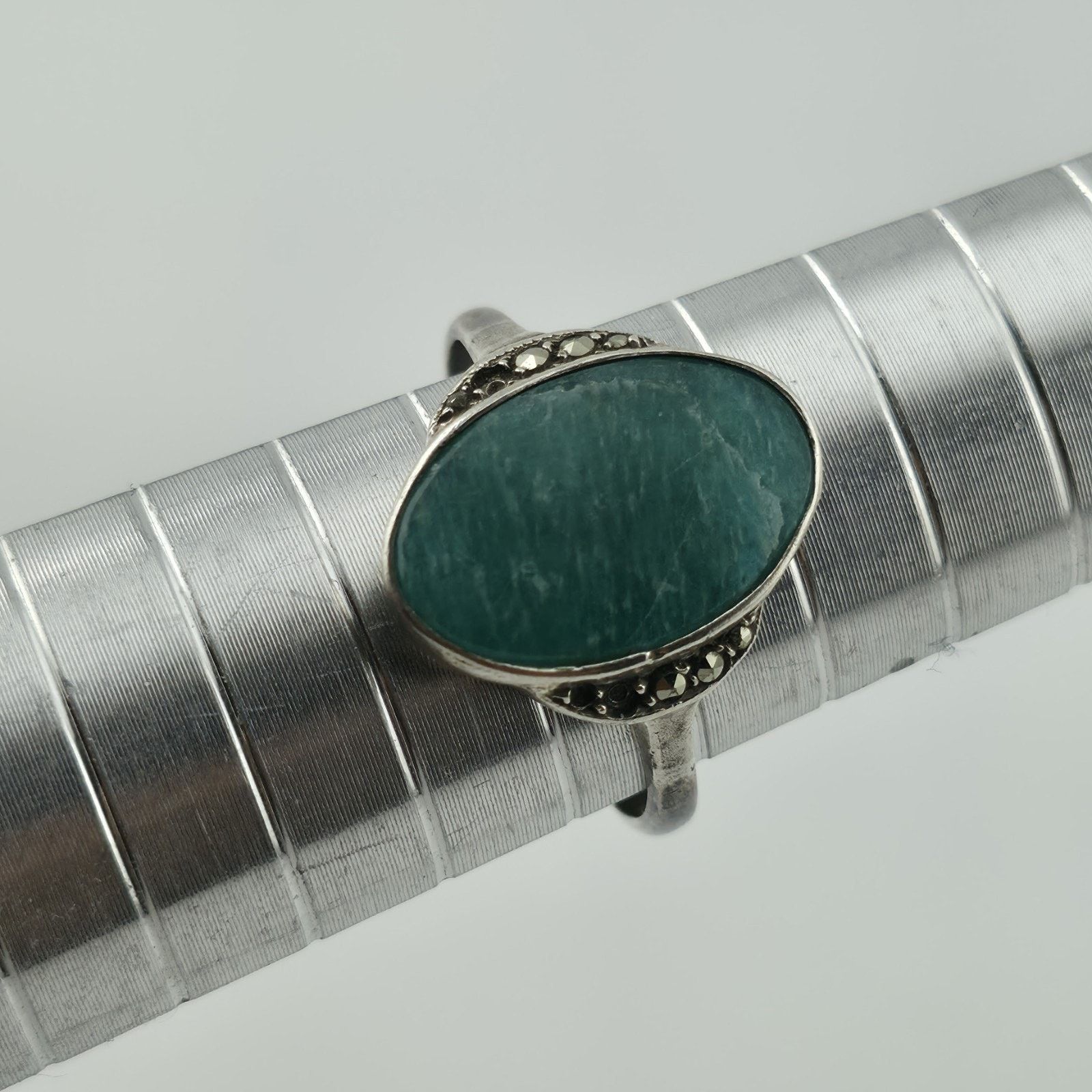 Other Birks Sterling Silver Green Stone Ring Size 6.5 Vintage Size ONE SIZE - 8 Thumbnail