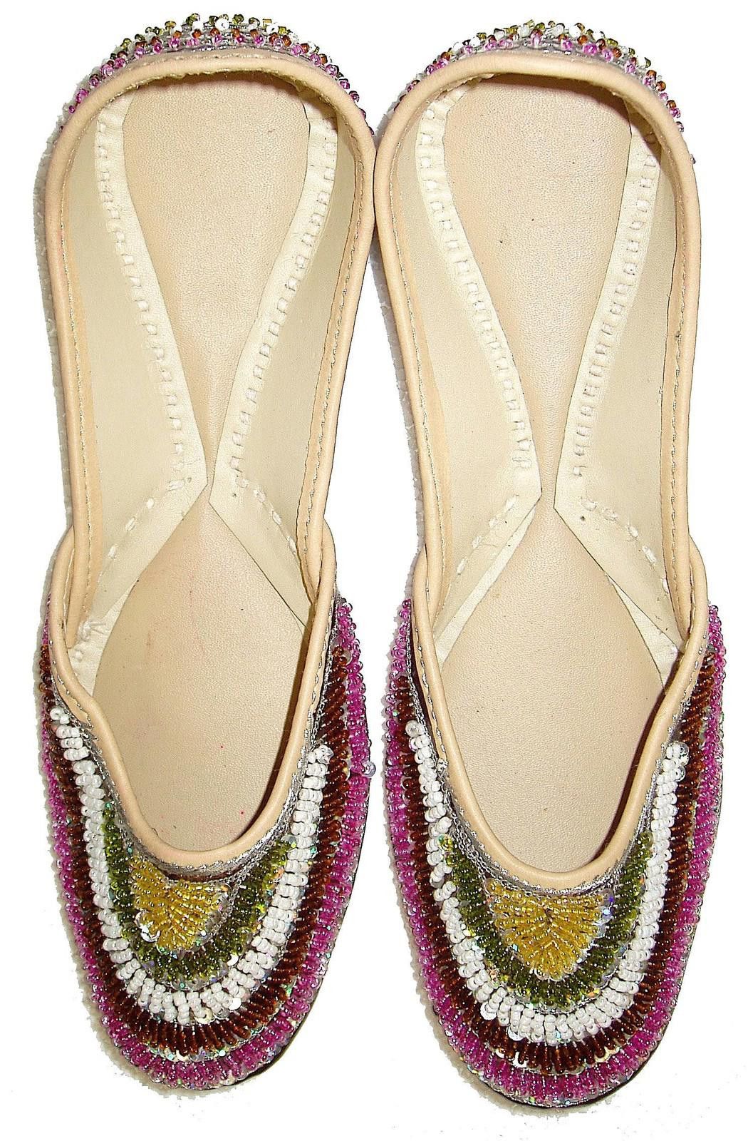 Designer Leather Beaded Slippers MULTI size 9 only Size US 9 / IT 39 - 1 Preview