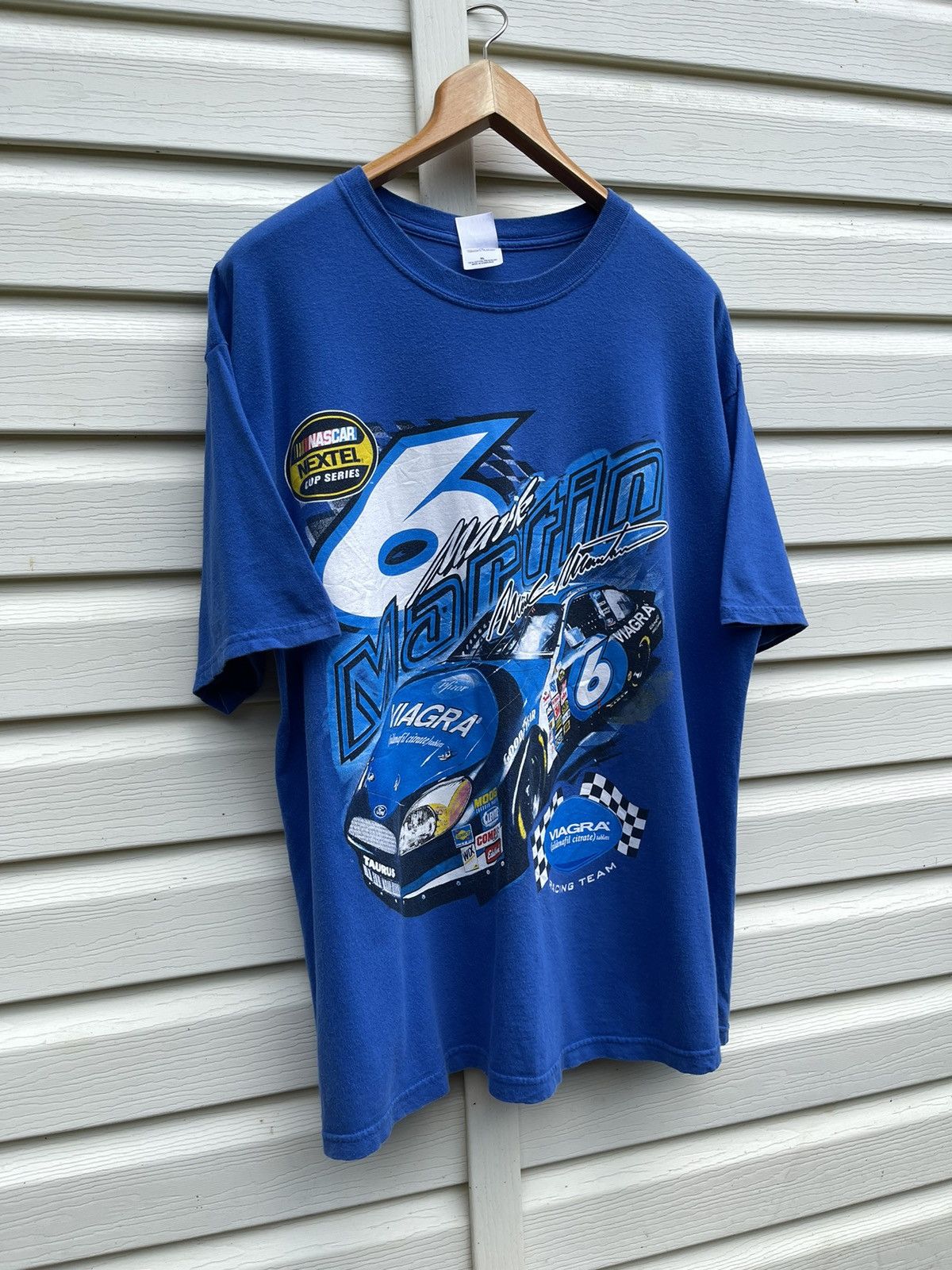 NASCAR Mark Martin Ford Racing Viagra NASCAR Cup Series Tee Shirt Size US XL / EU 56 / 4 - 5 Thumbnail