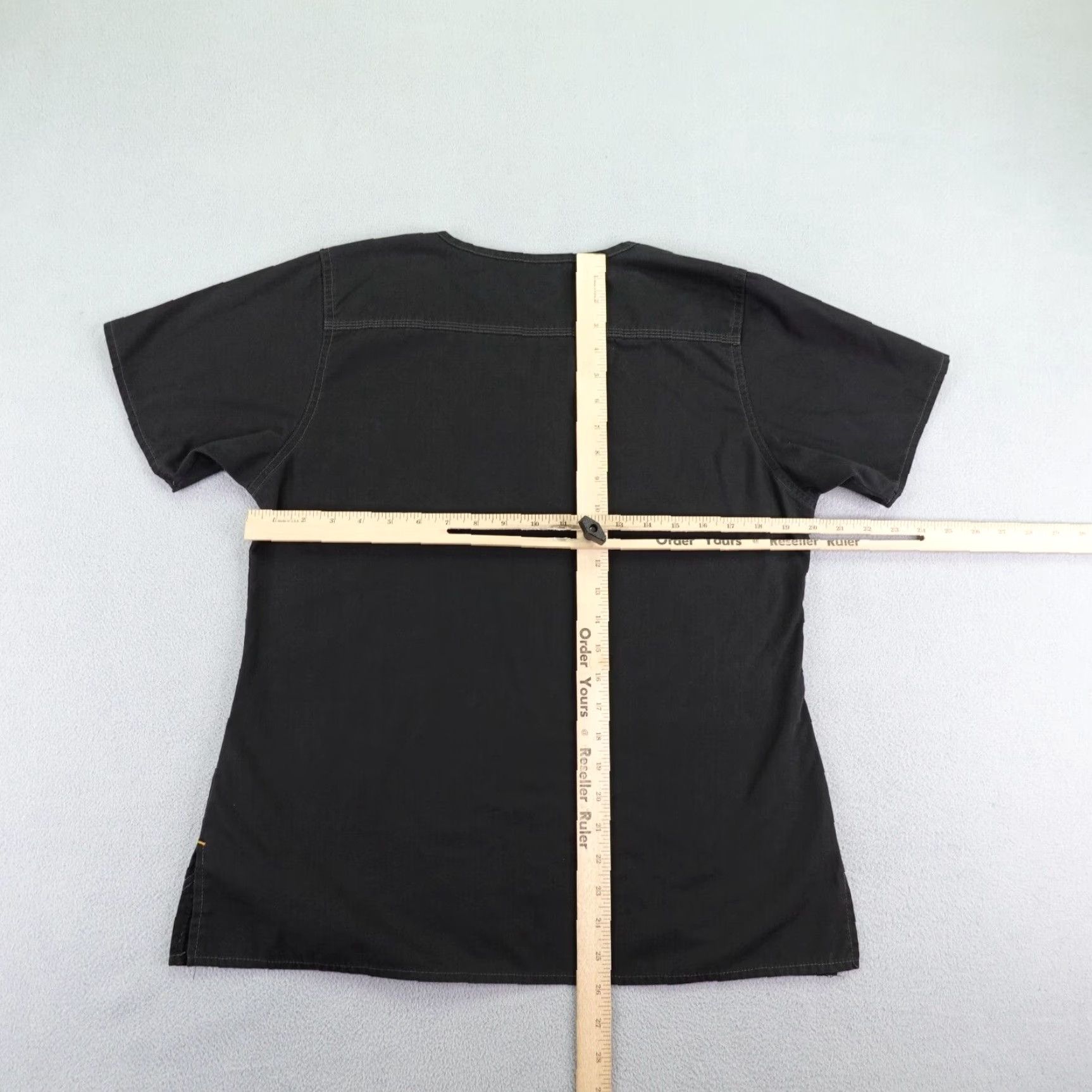 Carhartt VINTAGE Carhartt Scrub Top Womens Small Black Mock Wrap Nurse Medical Shirt Size S / US 4 / IT 40 - 6 Thumbnail