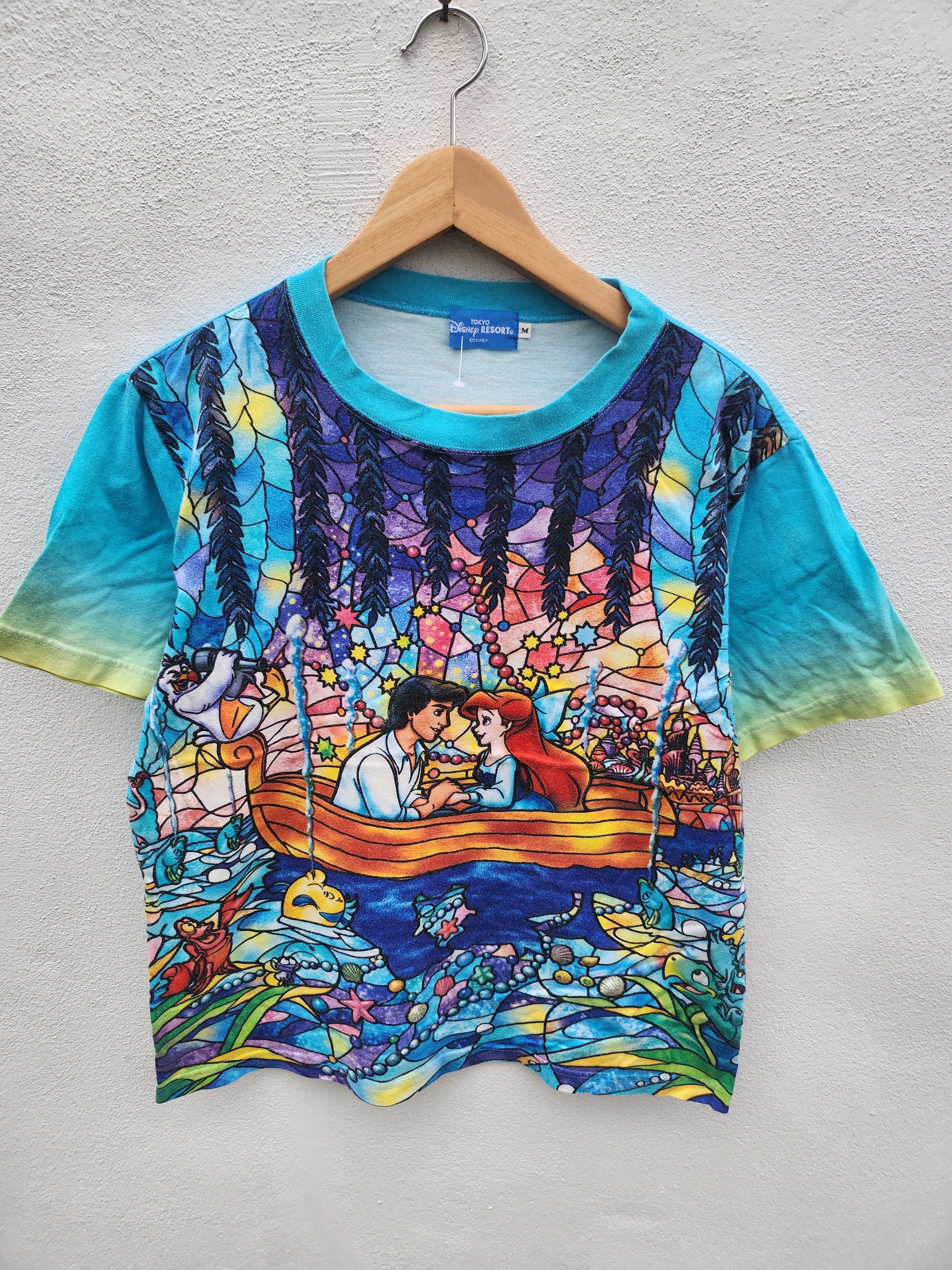 Anime × Cartoon Network × Japanese Brand 💥Vtg Mermaid in Love Cartoon Full Print Disney Size M / US 6-8 / IT 42-44 - 2 Thumbnail
