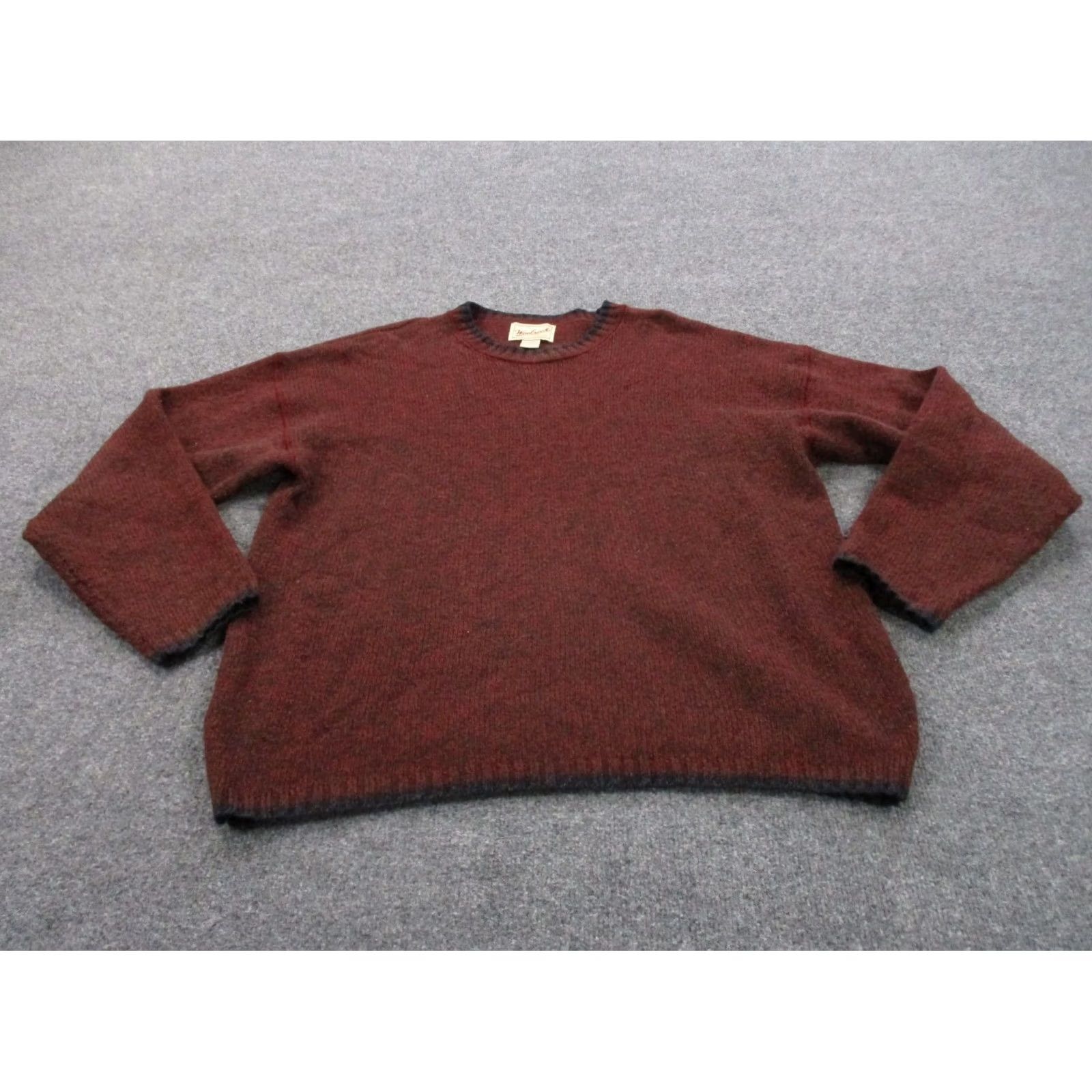 Vintage Woolrich Mens XL Red Pullover Sweater Shirt Knit Nylon Wool Sports Casual Pullover Crew Neck Knit Pattern Solid Vintage: No Size US XL / EU 56 / 4 - 2 Thumbnail