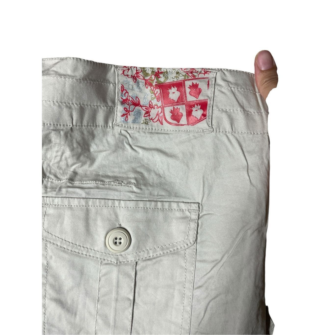 Other Ashley Y2K Khaki Cargo Tie Waist Shorts Size Large Size 35" - 5 Thumbnail