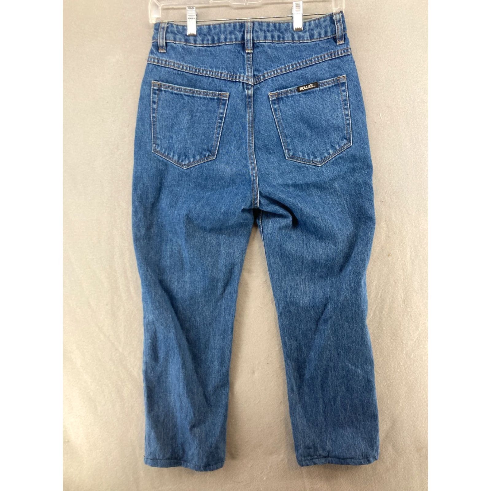 Vintage Rollas Jeans Womens Jens 27 Blue Original Cropped Straight 5-Pocket Denim Cotton Blend High Rise Size ONE SIZE - 7 Thumbnail