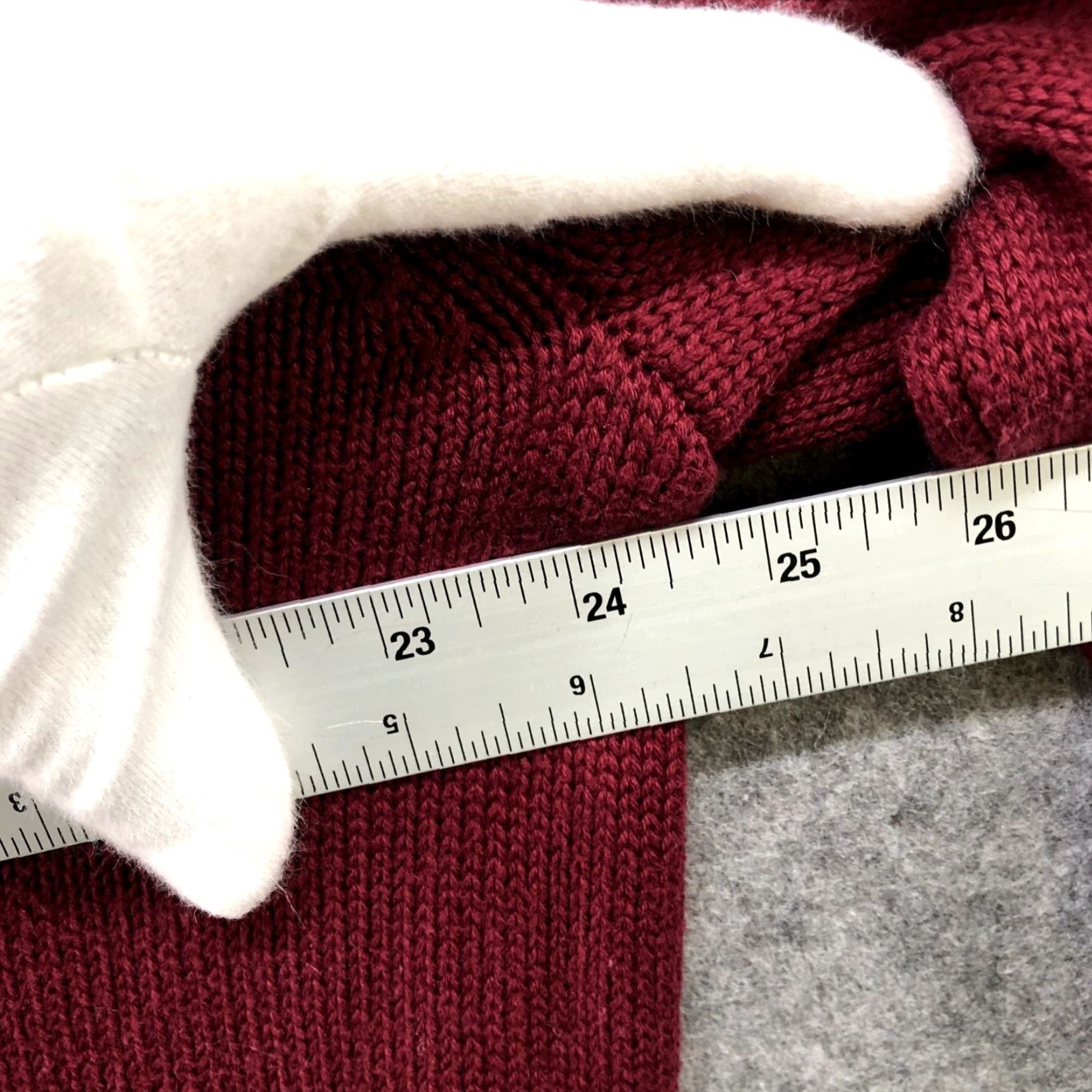 Vintage L.L. Bean Sweater Mens XL Wine Red 1/4 Zip Cotton Thick Knit Pullover Winter Size US XL / EU 56 / 4 - 7 Thumbnail