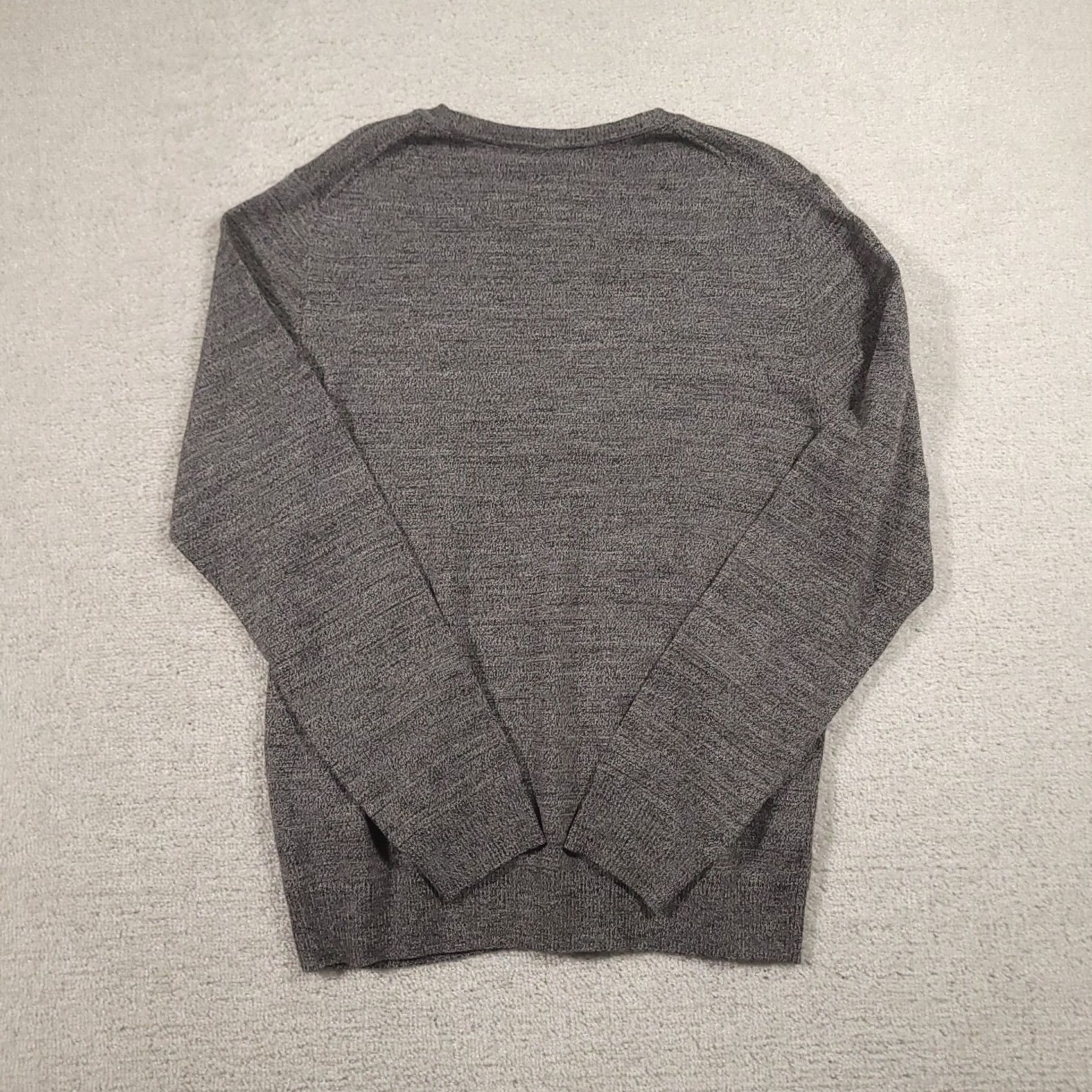 Apt. 9 APT 9 Gray Merino Wool Blend Lightweight V Neck Sweater Large Mens Pullover Knit Shirt Size US L / EU 52-54 / 3 - 7 Thumbnail