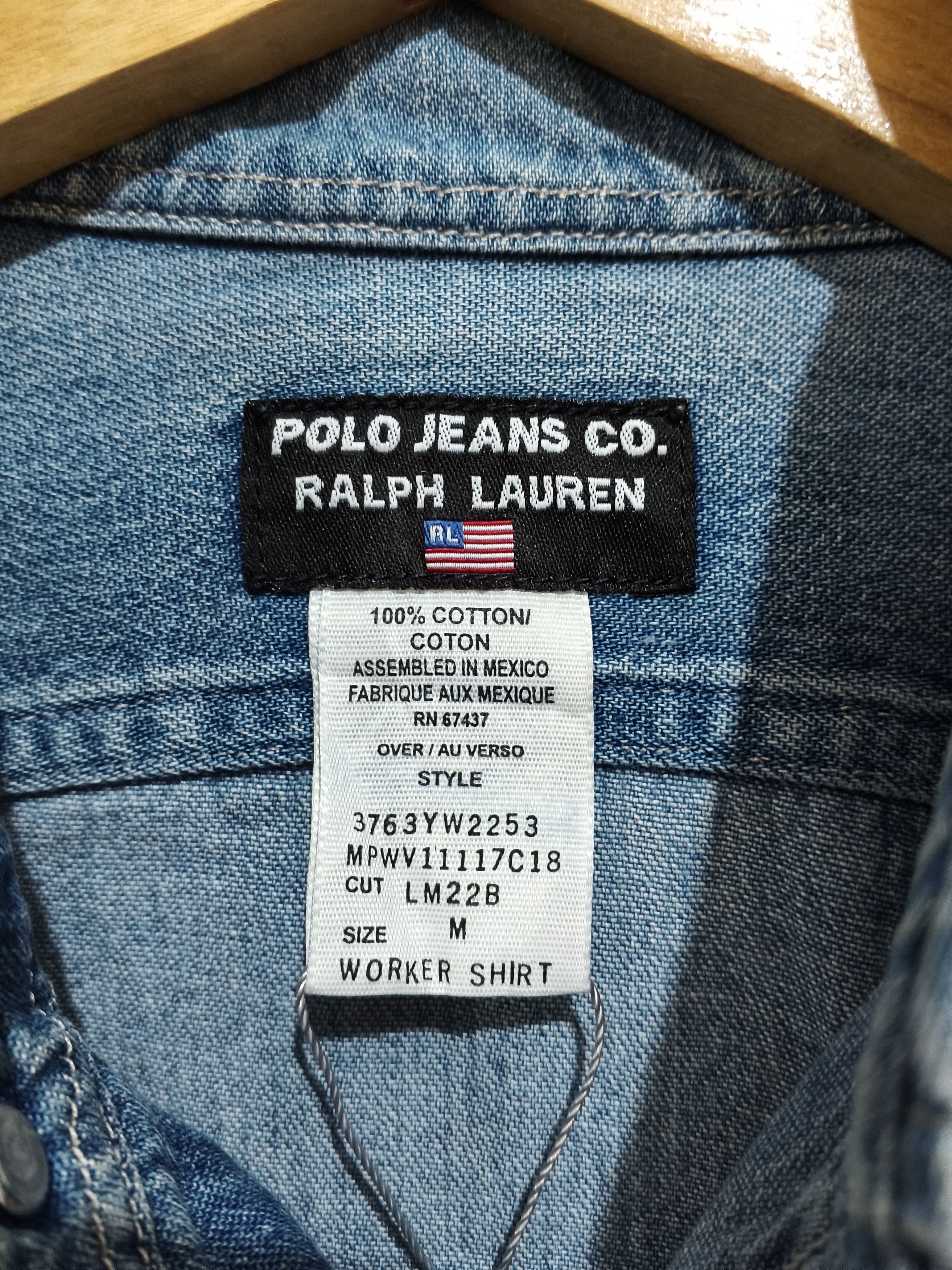 Ralph Lauren 💥Vintage Polo Jeans Co Ralph Lauren Denim Work Shirt Size US M / EU 48-50 / 2 - 8 Thumbnail