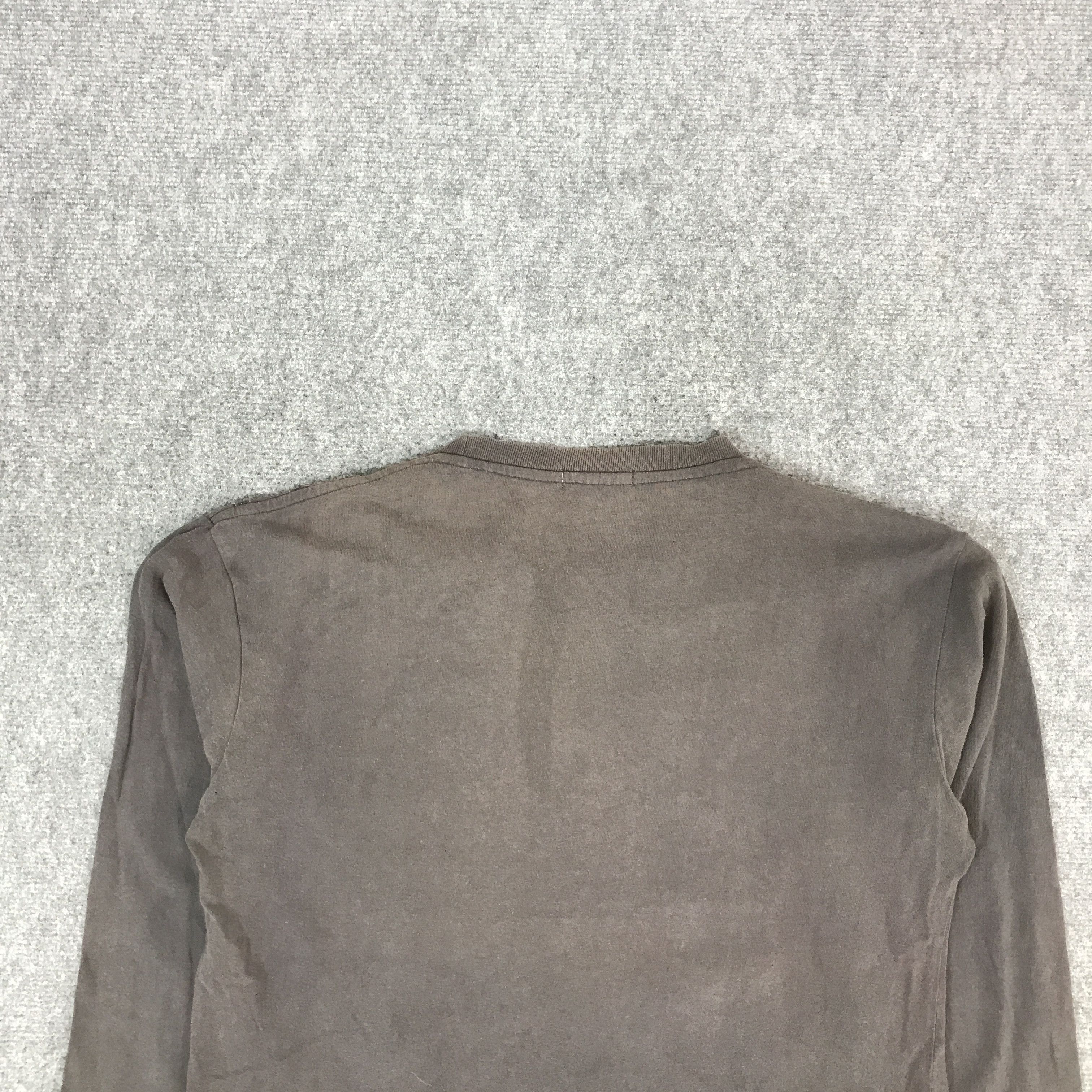 If Six Was Nine × Japanese Brand × KMRii JAPAN NATURE PATCHWORK STRIPED DESIGN BROWN FADED TSHIRTS Size US L / EU 52-54 / 3 - 4 Thumbnail