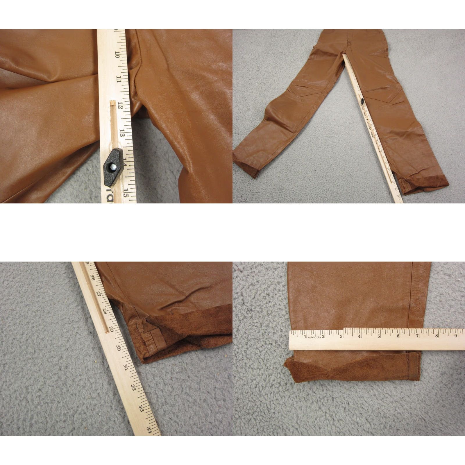 Vintage VINTAGE Vakko Leather Pants Womens 11/12 Brown Made in USA Disco 70s 80s Ladies Pants Leather Brown Vintage Vakko 11/12 Womens Boys Girls Mens Size 32" / US 10 / IT 46 - 9 Thumbnail