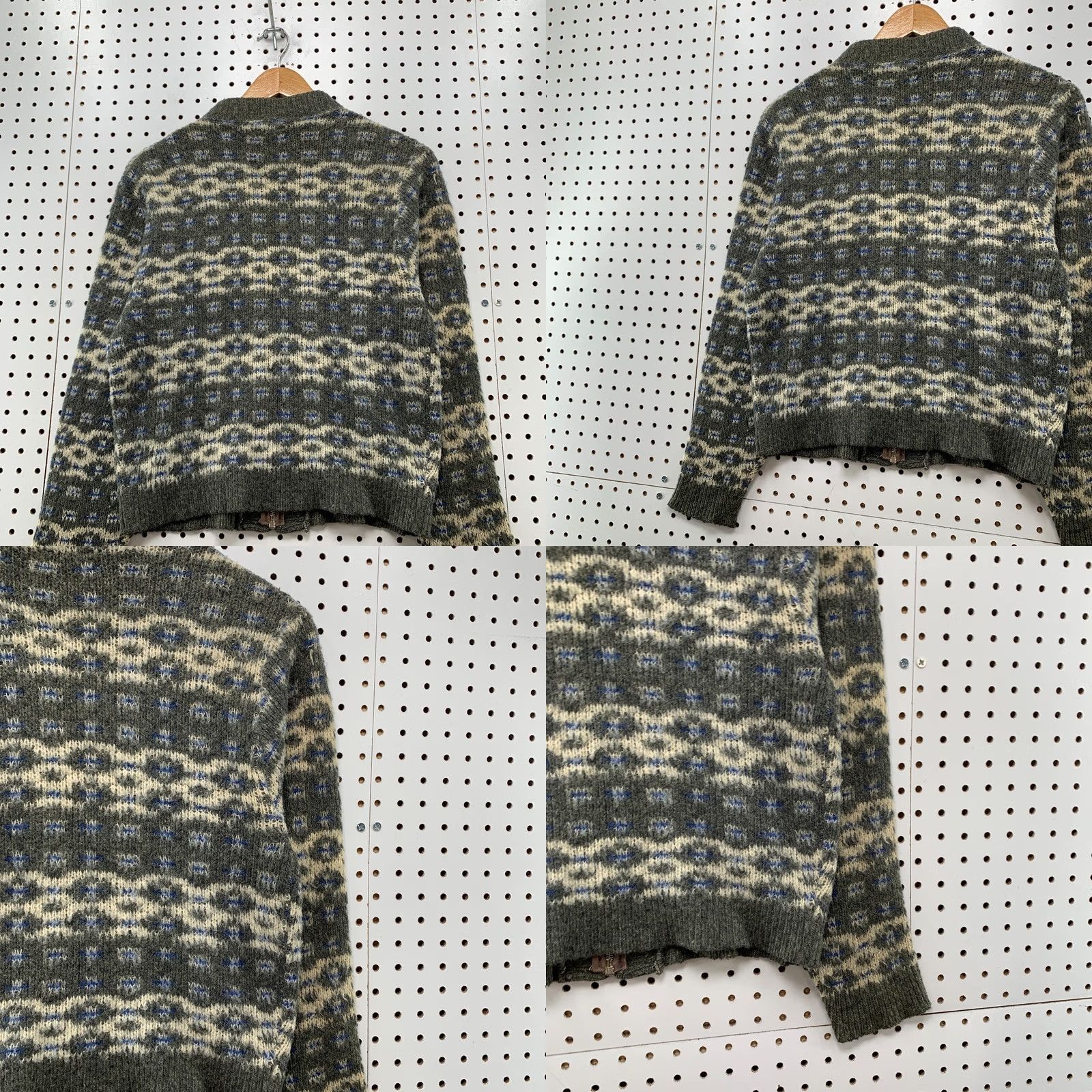 Jockey VINTAGE Jockey Cardigan Sweater Womens Fits Medium Argyle Gray 80s Size M / US 6-8 / IT 42-44 - 9 Thumbnail