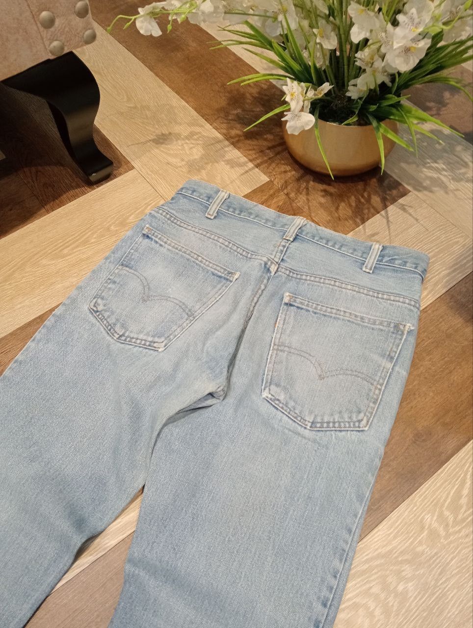 Levi's Vintage Clothing LEVI'S VINTAGE ORANGE TAG BLUE DENIM FLARED PANTS Size US 31 - 12 Thumbnail