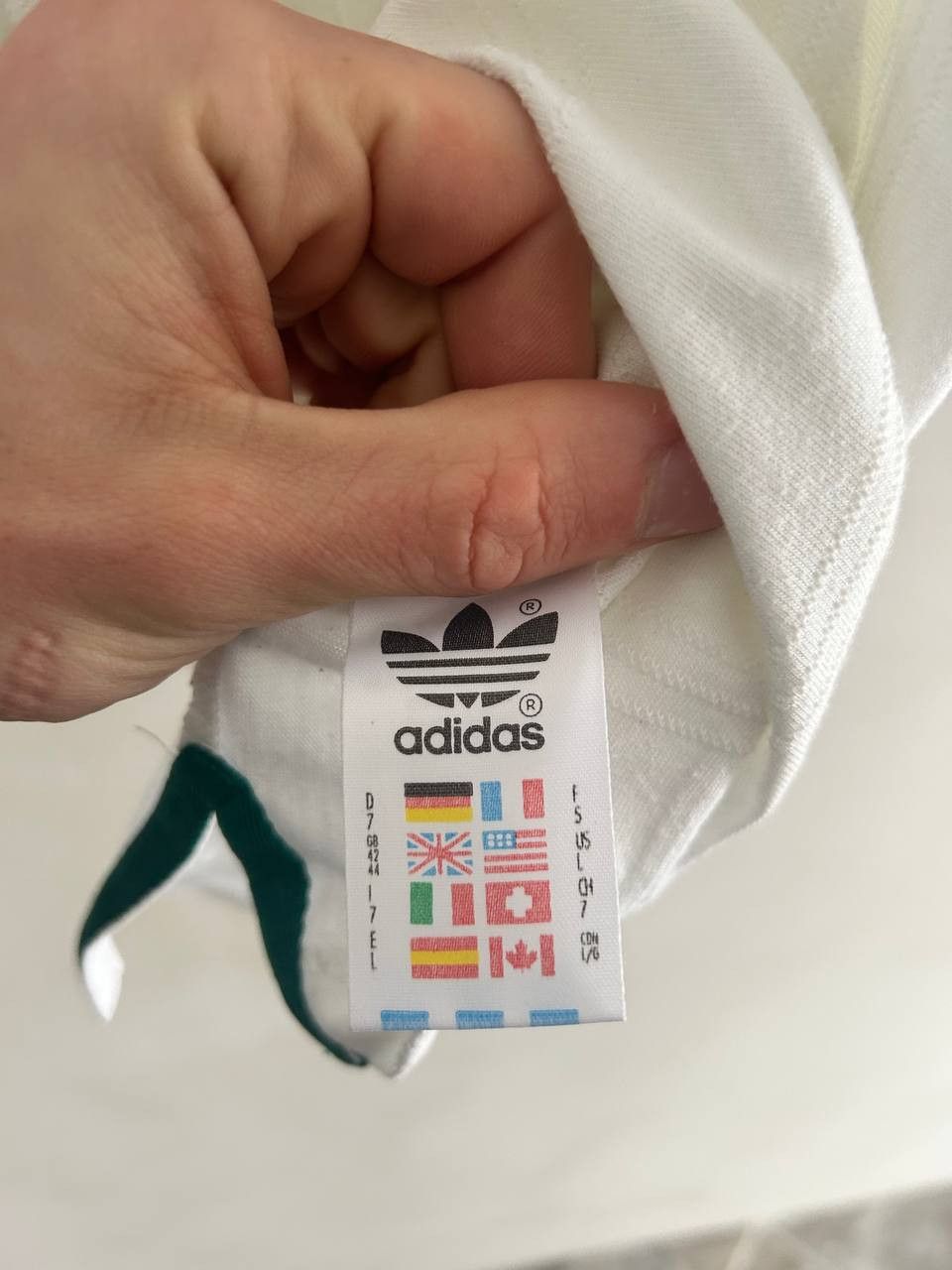 Adidas Vintage Adidas Equipment Polo Shirt White Green EQT 90s Size US L / EU 52-54 / 3 - 7 Thumbnail