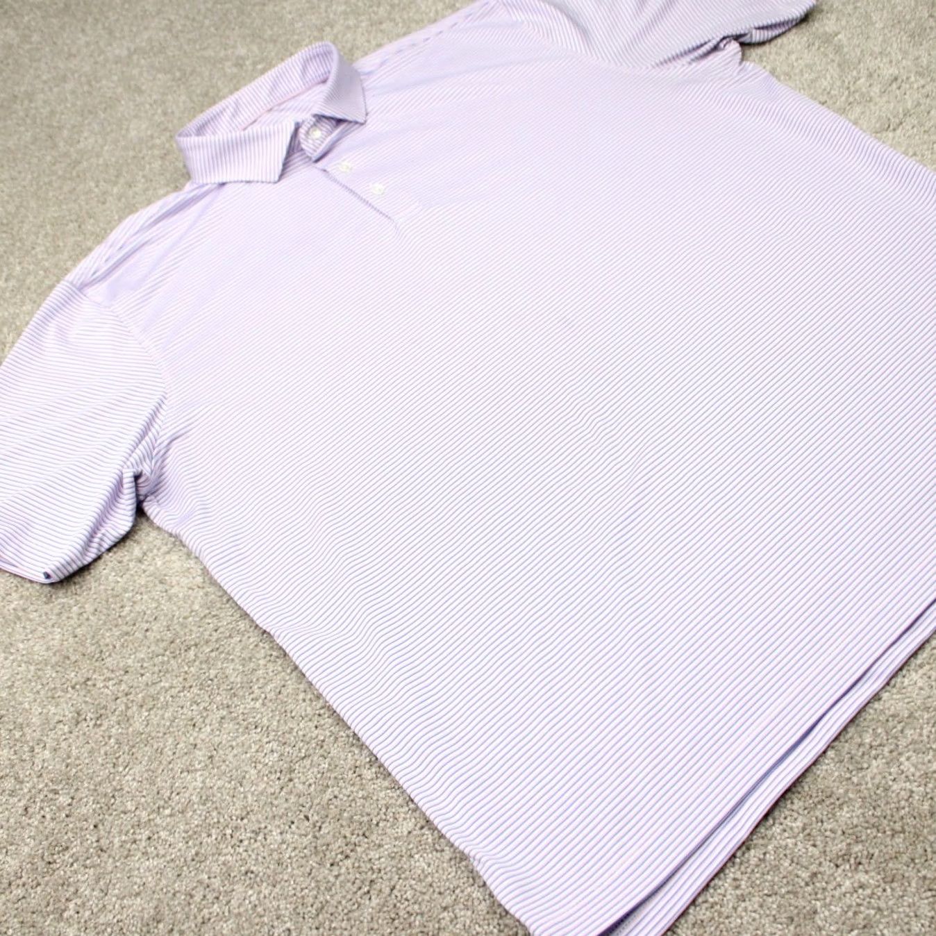 Vintage Harlestons Polo Shirt Mens 2XL XXL Pink/Blue Striped Tailored Fit Short Sleeve Shirt Men 2XL Regular Adult Pink Striped Polo Size US XXL / EU 58 / 5 - 7 Thumbnail