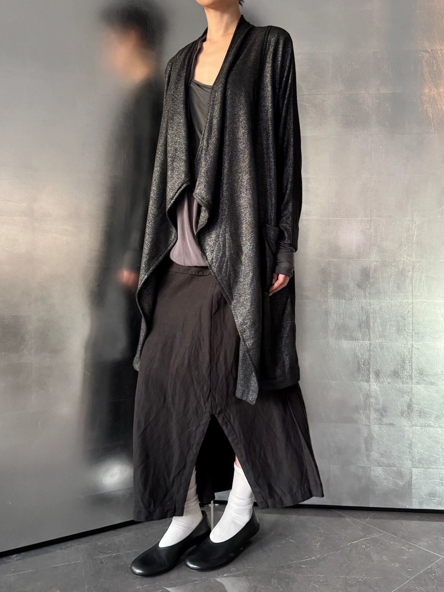 Vintage Vintage UK Brand Fine Glitter Long Cardigan S Size S / US 4 / IT 40 - 6 Thumbnail