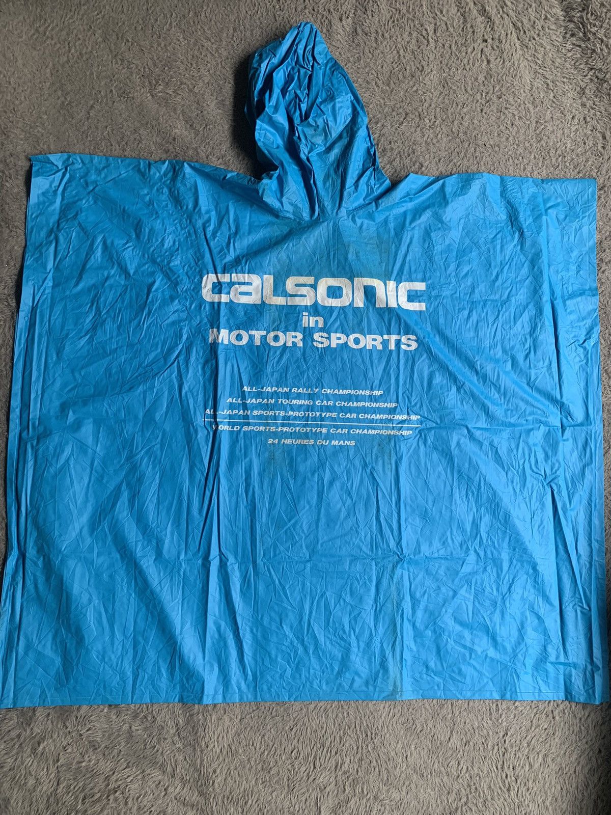 Gear for Sports Vintage 80s 90s Calsonic Racing Team Poncho Rain Jacket Size US XL / EU 56 / 4 - 9 Thumbnail