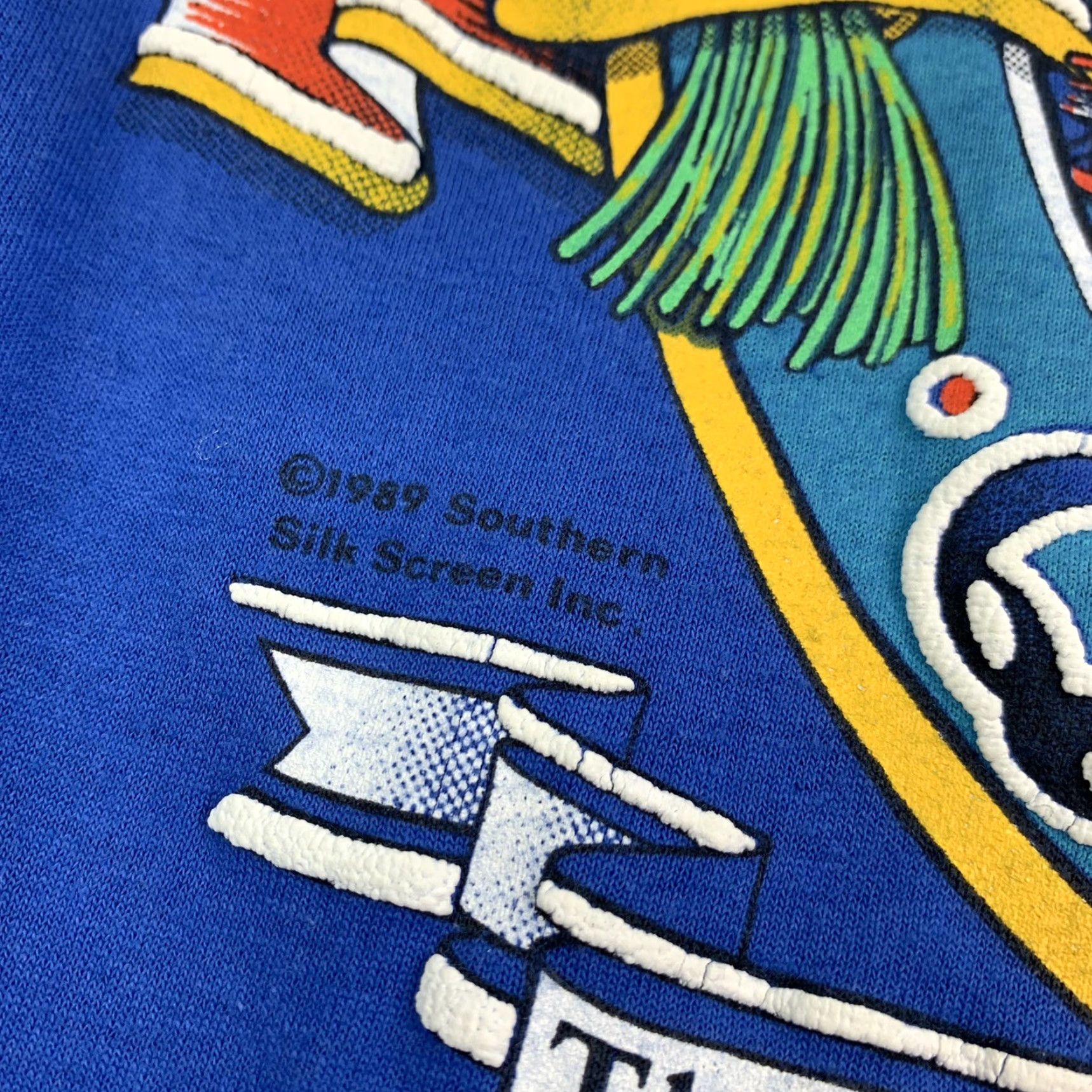Hanes VINTAGE Mississippi Steamboat T Shirt Men Adult Small Blue 1989 80s Made in USA Hanes Crew Neck Short Sleeve T-Shirt USA 80s 90s Size US S / EU 44-46 / 1 - 3 Thumbnail