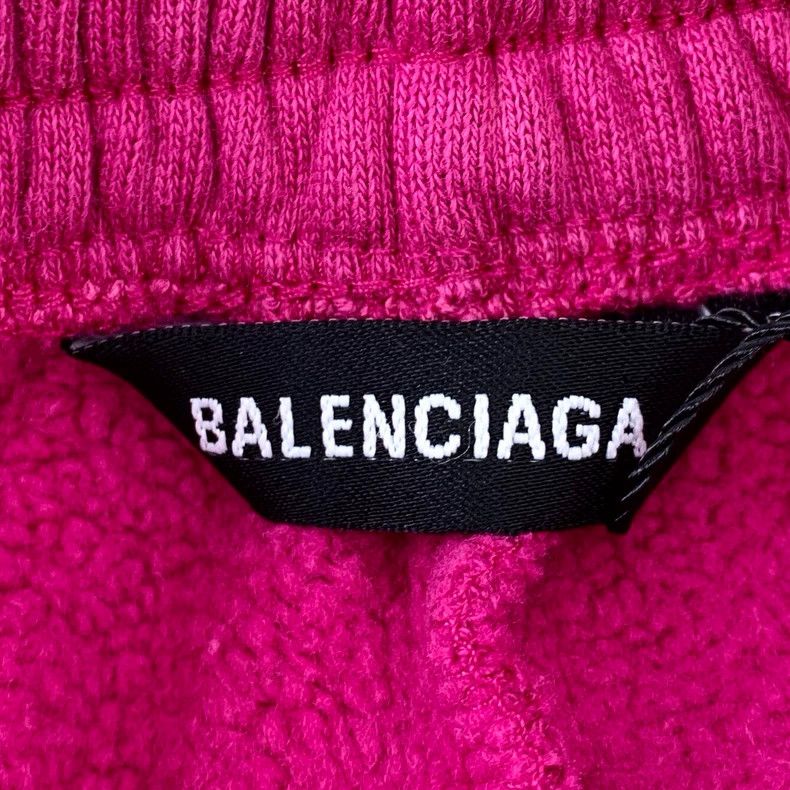 Balenciaga Balenciaga Pink logo monogrammed elasticated waist shorts Size 27" / US 4 / IT 40 - 6 Thumbnail
