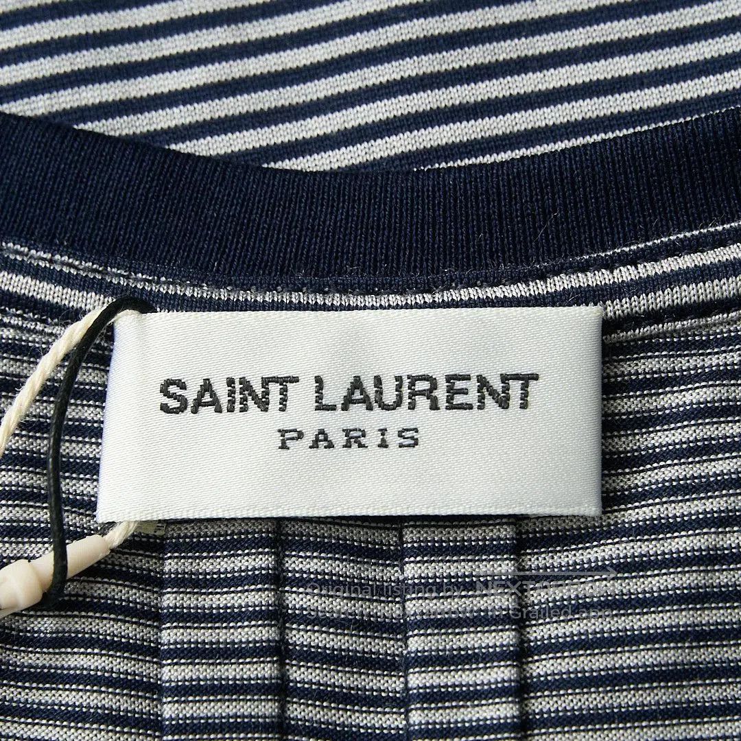 Saint Laurent Paris Saint Laurent Men's Striped Crewneck T-Shirt. Size US M / EU 48-50 / 2 - 7 Thumbnail