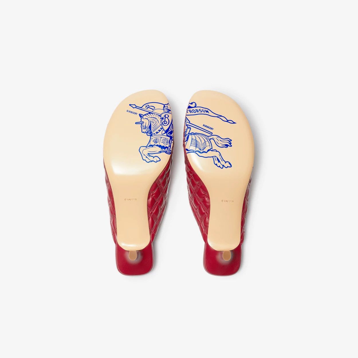 Burberry o1w1db10125 Leather Baby Mules in Red Size US 10.5 / IT 40.5 - 6 Thumbnail