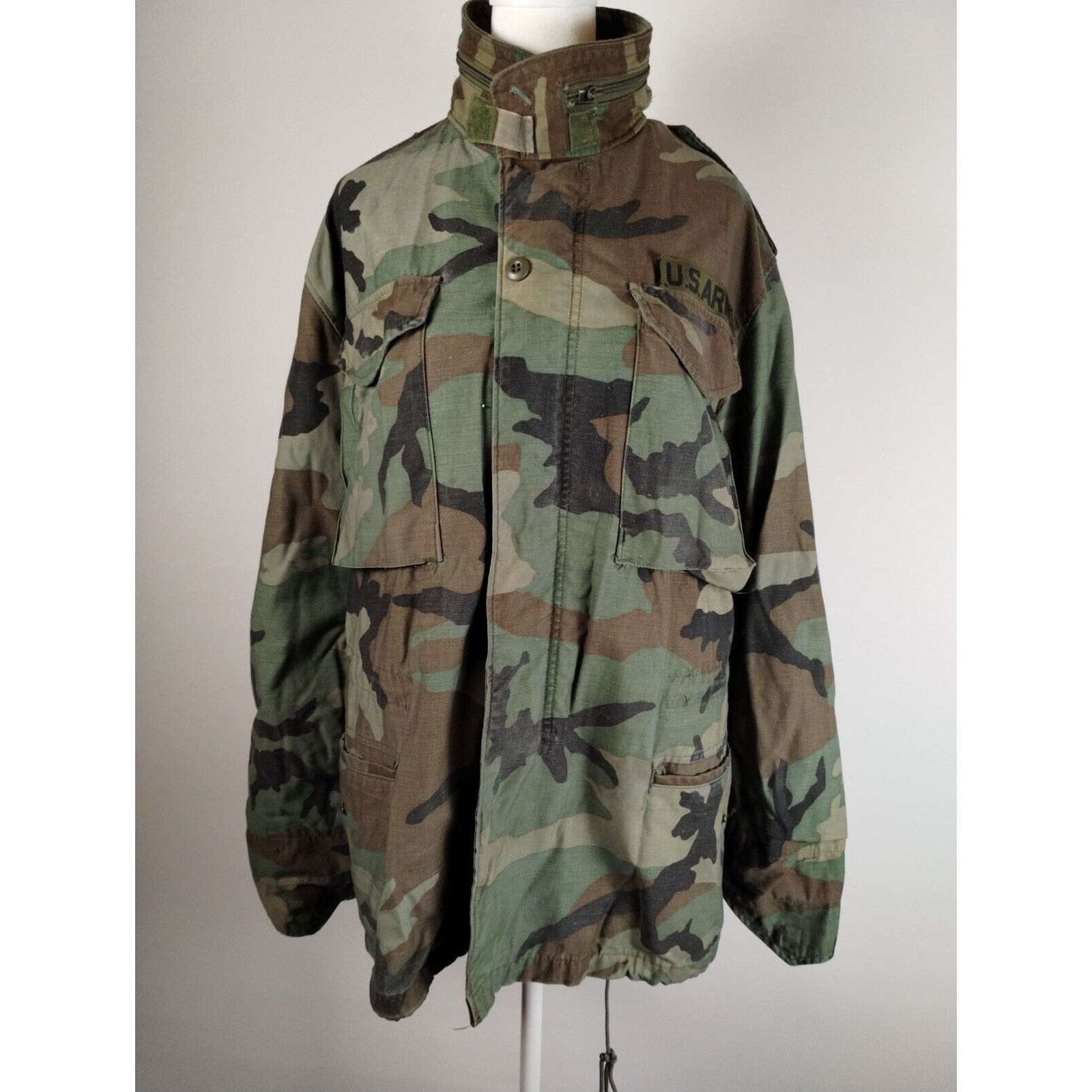 Vintage US Military Cold Weather Coat Small Wood Camo - Blemished Size US S / EU 44-46 / 1 - 1 Thumbnail