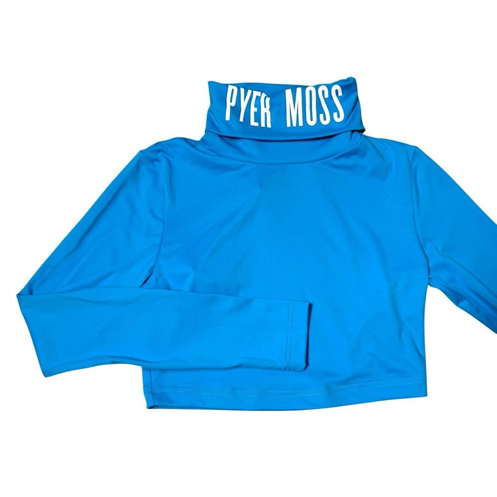 Pyer Moss × Reebok NWT New $120 Pyer Moss x Reebok Cropped Logo Turtleneck Top Size S / US 4 / IT 40 - 4 Thumbnail