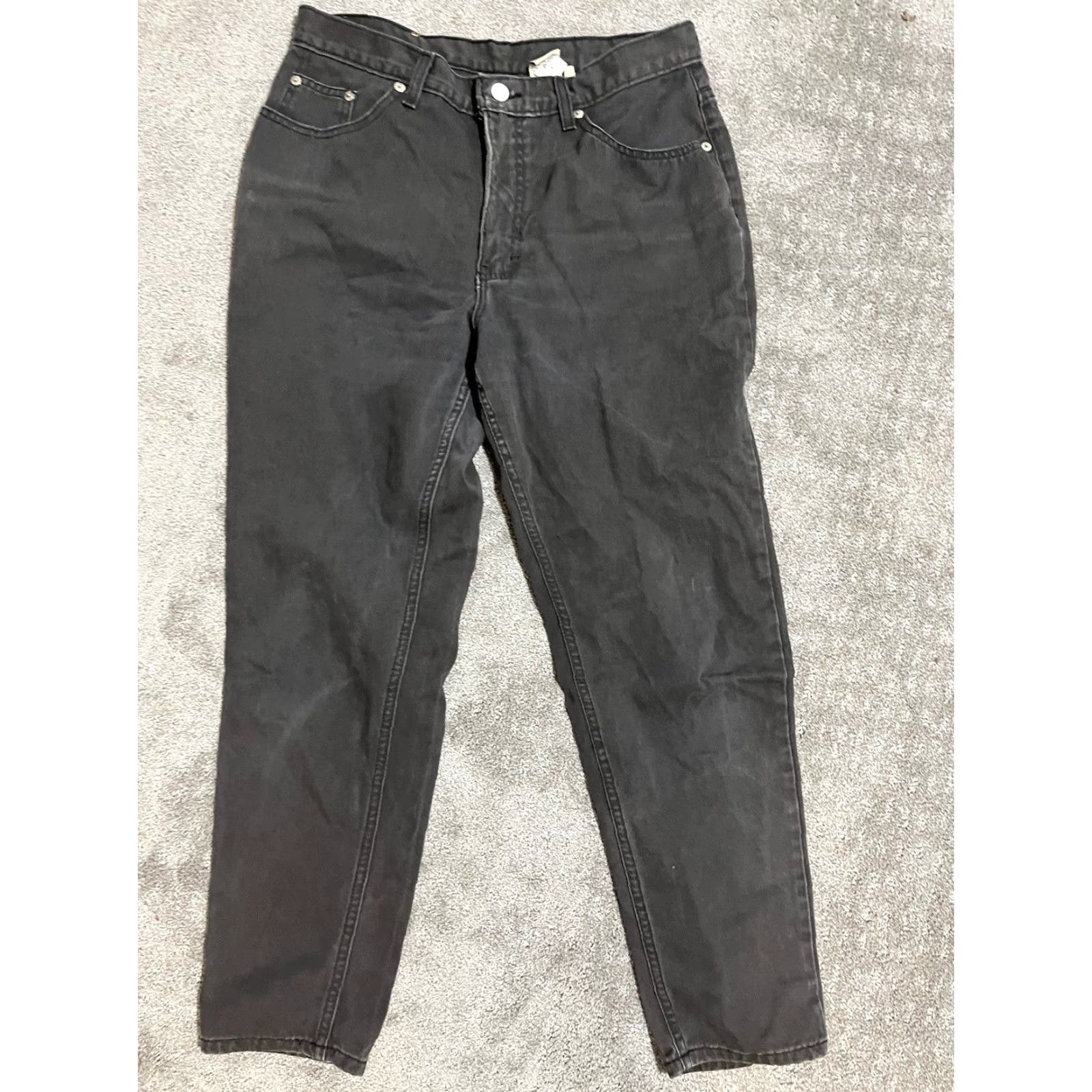 Calvin Klein VINTAGE Calvin Klein Jeans Size 14 Black Denim Made in USA 90s Y2K Metal Womens Size 36" / US 14 / IT 50 - 3 Thumbnail