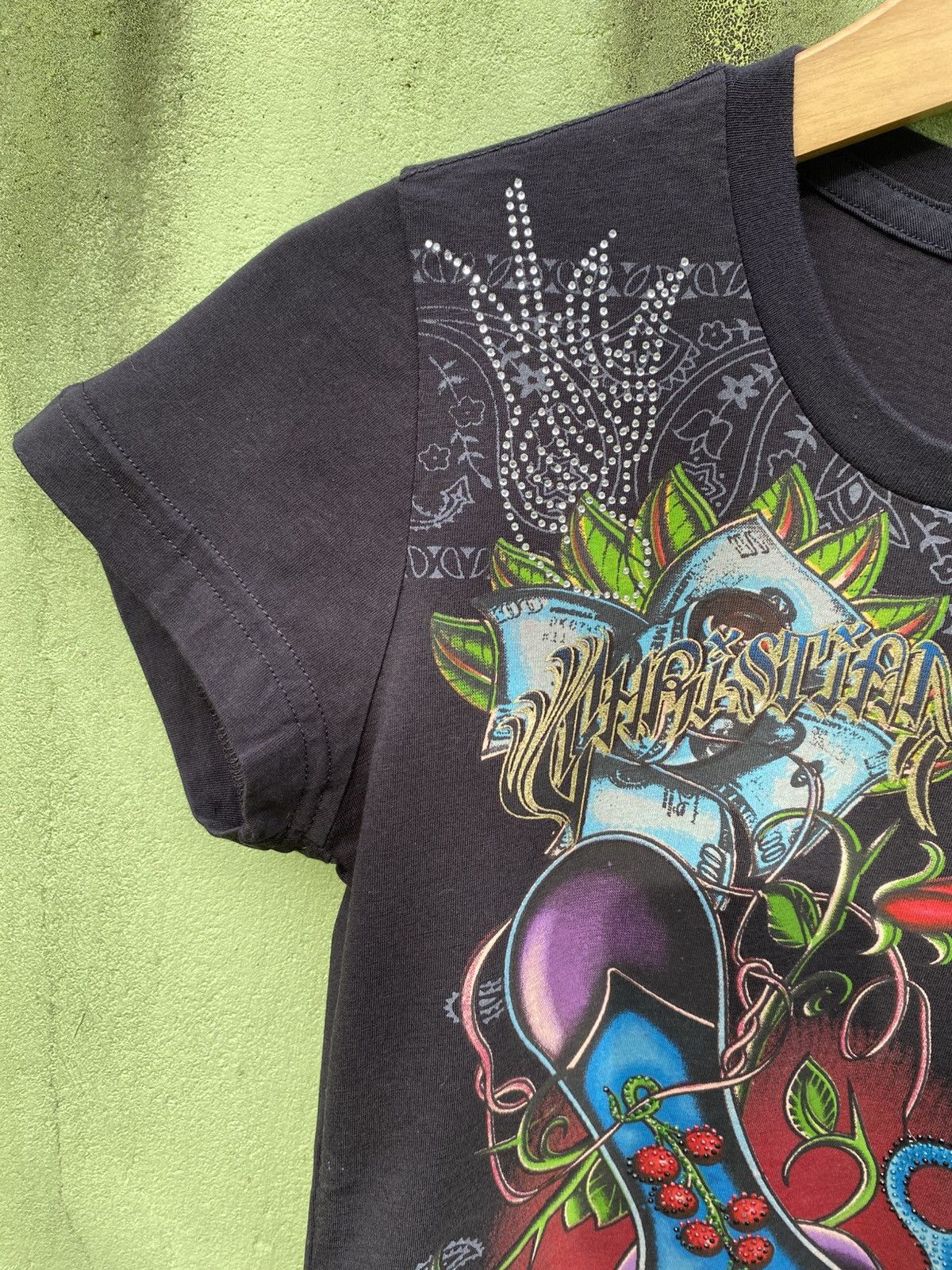 Christian Audigier Christian Audigier Tattoo Rose Scissor Design Front & Back Size L / US 10 / IT 46 - 4 Thumbnail