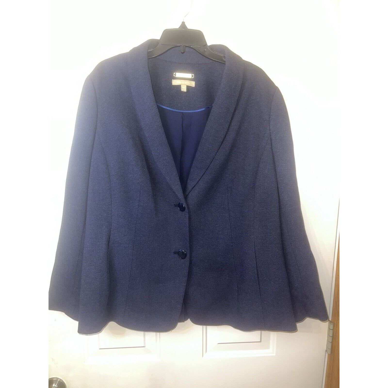 Other Talbots Womens Navy Blue Blazer Jacket 18 Shawl Lapel Single Size XXL / US 16-18 / IT 52-54 - 1 Thumbnail