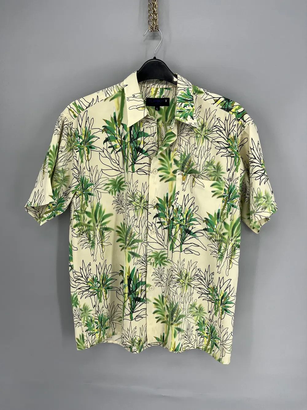 Playboy Vintage Y2K PLAYBOYS Floral Flowers Hawaiian Shirt Size US L / EU 52-54 / 3 - 6 Thumbnail