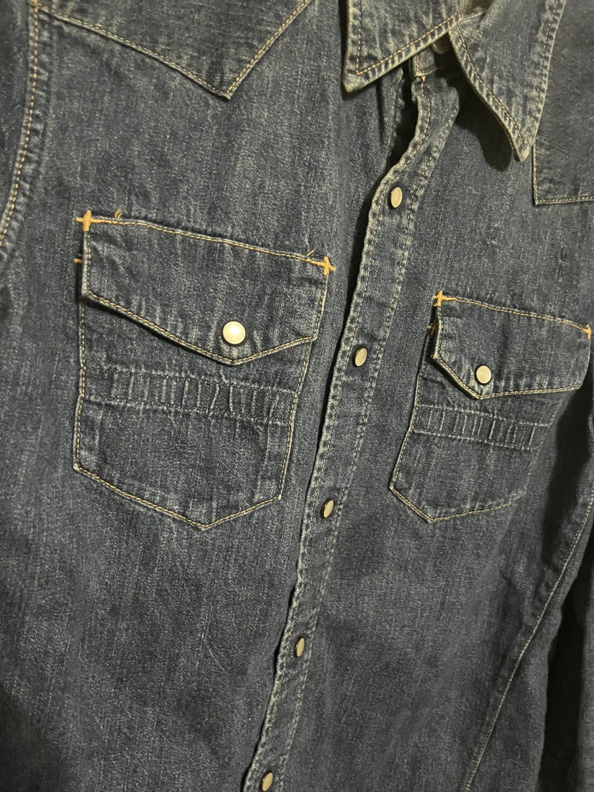Number (N)ine AW07 Denim Button Up Shirt Love God Murder FW07 Size US L / EU 52-54 / 3 - 2 Thumbnail