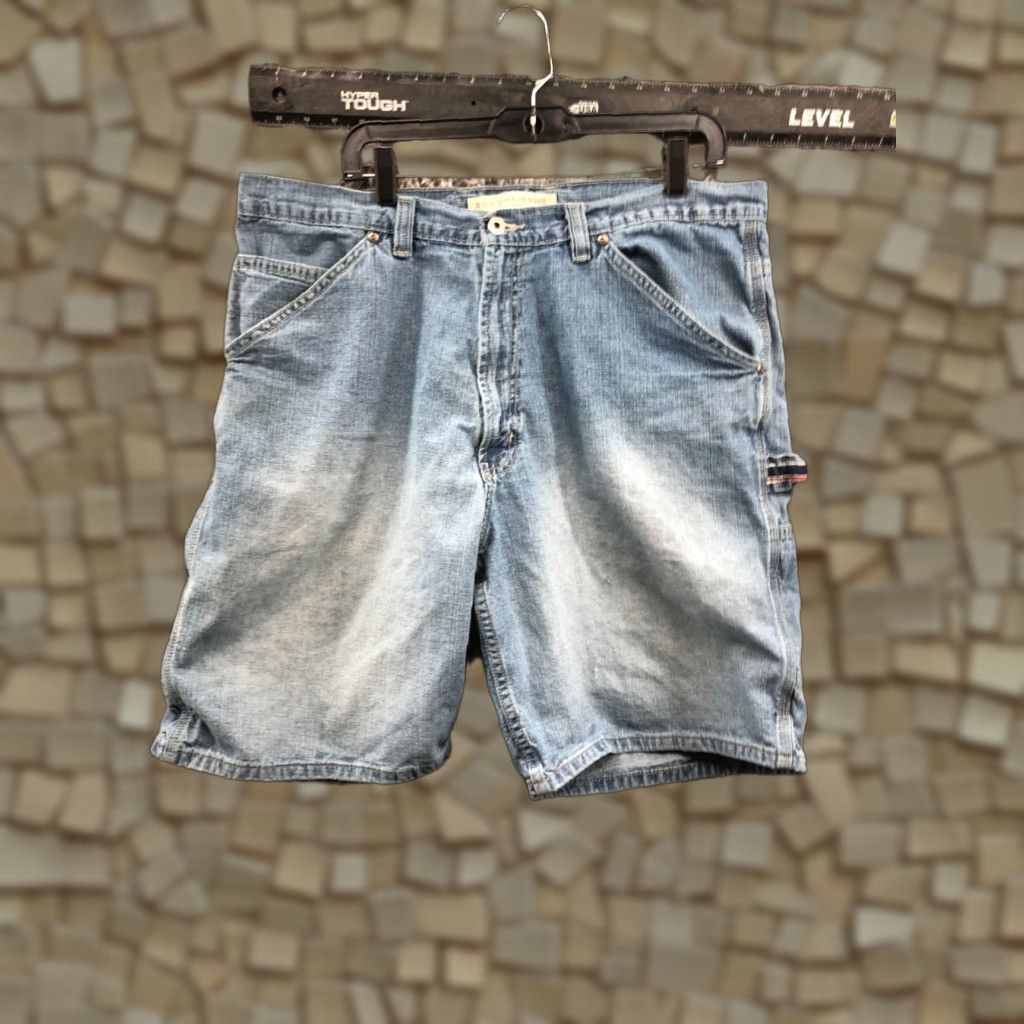 Denime Sonoma Mens Bermuda Shorts Size 40 Mid Denim Blue 5-Pocket Regular Rise Belt Loops Jeans Style Casual Vintage: No (Not Vintage) Mens Size US 40 / EU 56 - 1 Thumbnail