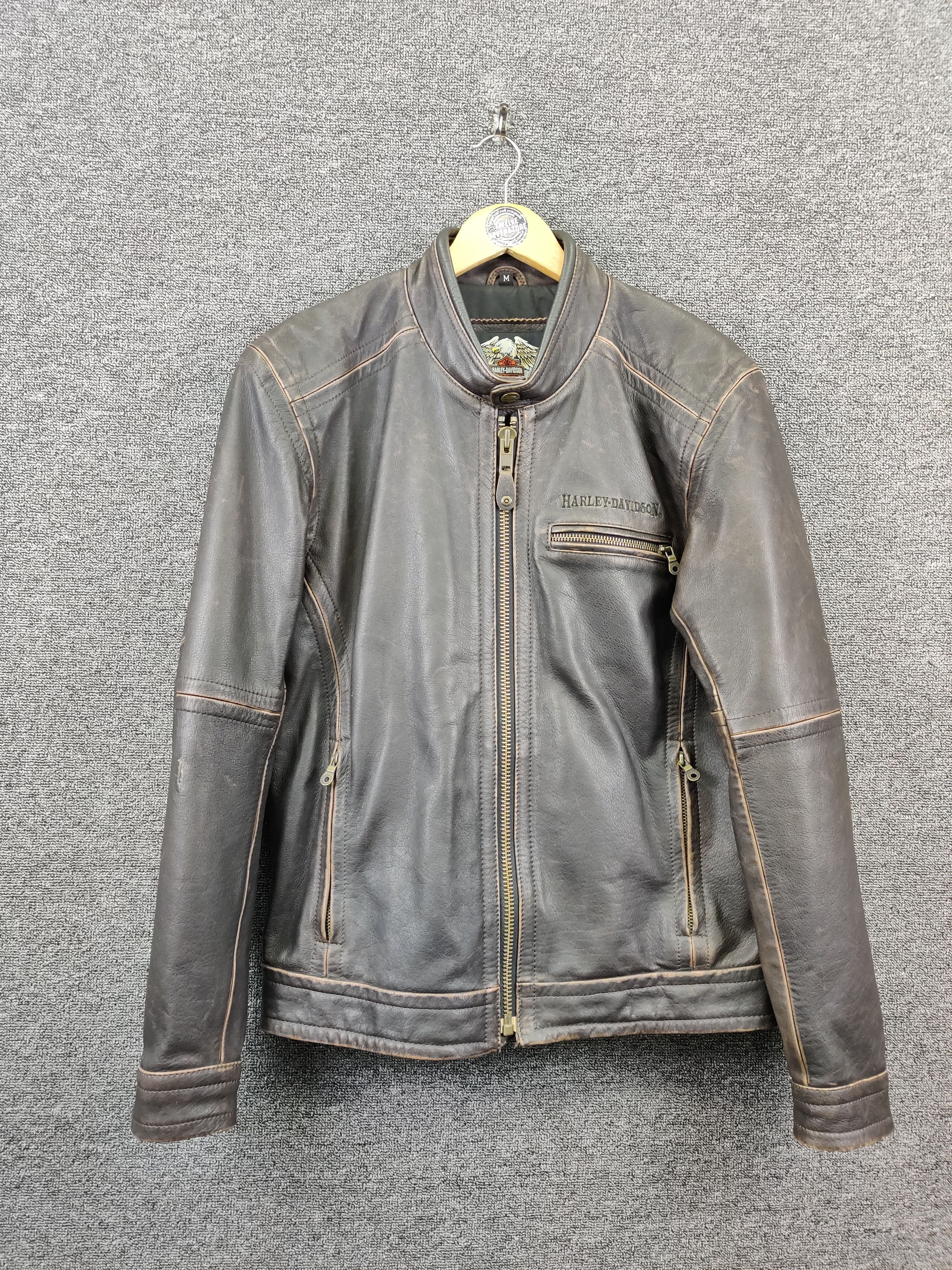 Harley Davidson Nice❗Vintage Harley Davidson Motorcycle Leather Jacket Size US M / EU 48-50 / 2 - 4 Thumbnail