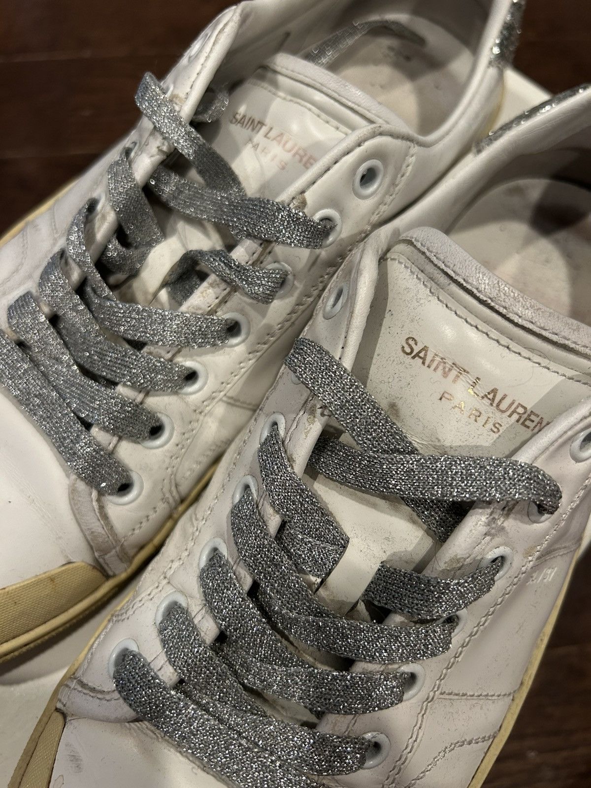 Saint Laurent Paris Saint Laurent Shiny Sneakers Size US 9.5 / EU 42-43 - 2 Thumbnail