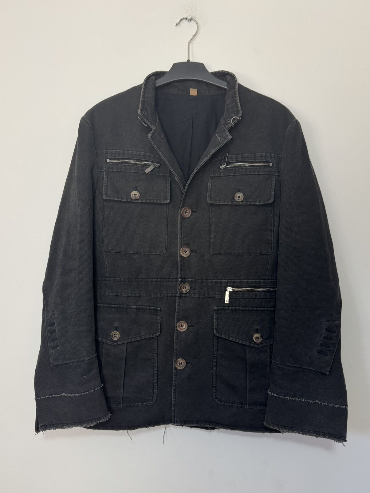 John Galliano Archive John Galliano Black Light Cotton Military Jacket Size US M / EU 48-50 / 2 - 2 Thumbnail