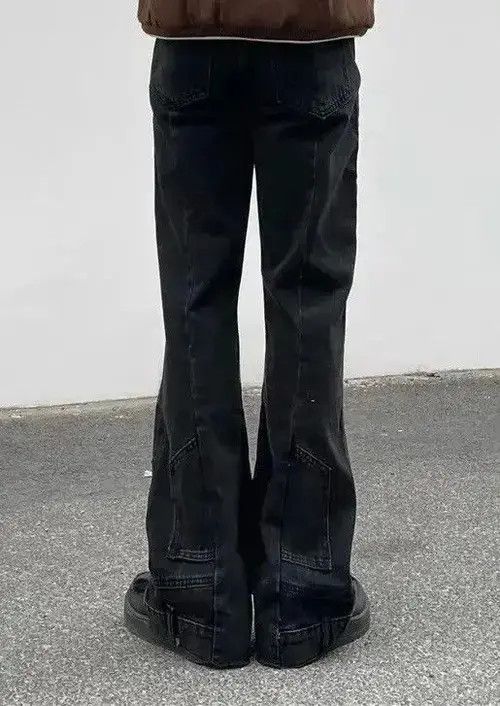 VIBE Fashion Vintage Brown Baggy Men Cargo Flare Jean Size US 36 / EU 52 - 3 Thumbnail