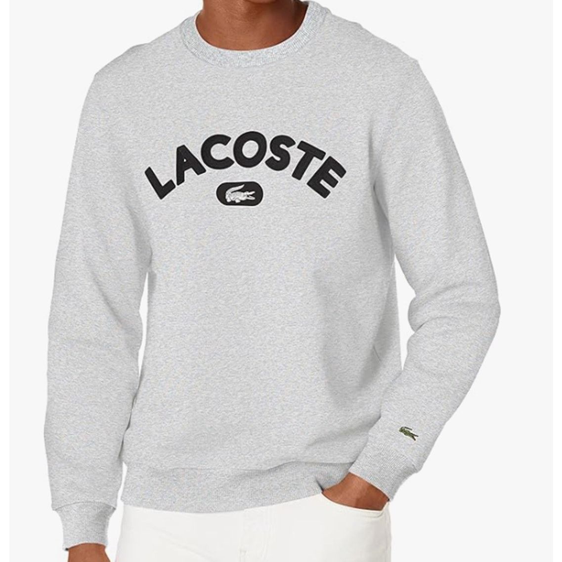 Lacoste Men's Long Sleeve Graphic Crew Neck Sweatshirt S