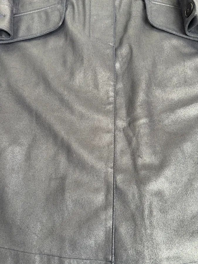 Balmain Balmain Navy Imperial Faux Leather Trench Coat Size US S / EU 44-46 / 1 - 8 Thumbnail
