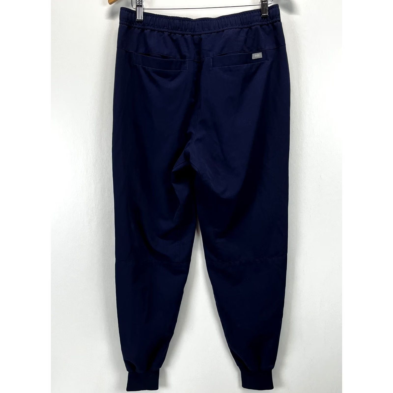 Vintage FIGS Technical Scrubs Jogger Pants Adult Medium Navy Blue Polyester Blend Unisex Medical Pockets Drawstring VGUC Size US 31 - 3 Thumbnail