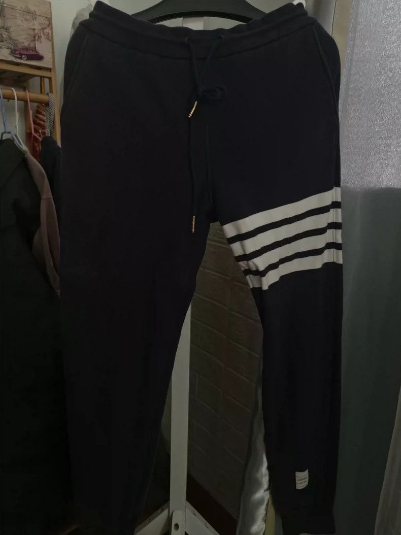 Thom Browne Thom Browne Blue knit joggers Size US 40 / EU 56 - 1 Thumbnail